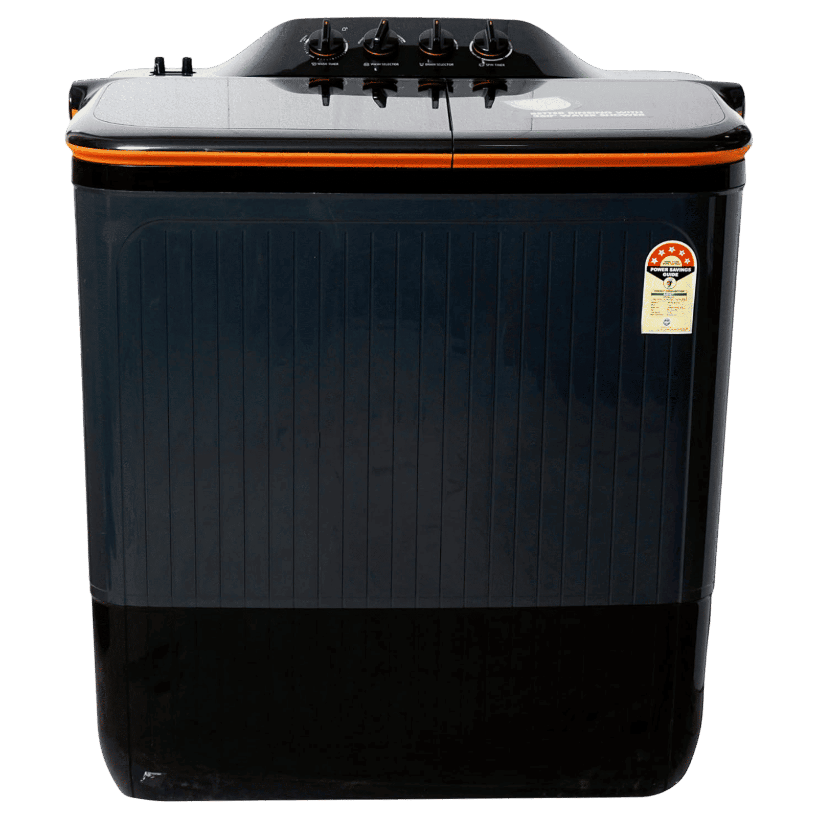 LLOYD 12 kg 5 Star Semi Automatic Washer & Dryer with Electro-Mechanical Wash Timer (Elante Pluss, GLWS125EPHVG, Dark Grey)_1