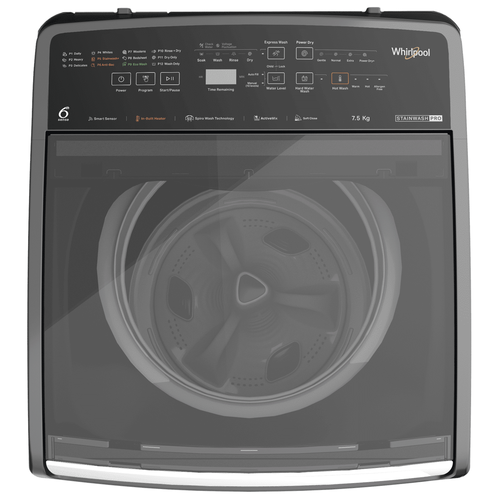 Whirlpool 7.5 kg 5 Star Fully Automatic Top Load Washing Machine (StainWash Pro, 31631, In-built Heater, Grey) Whirlpool 7.5 kg 5 Star Fully Automatic Top Load Washing Machine (StainWash Pro, 31631, In-built Heater, Grey)_4