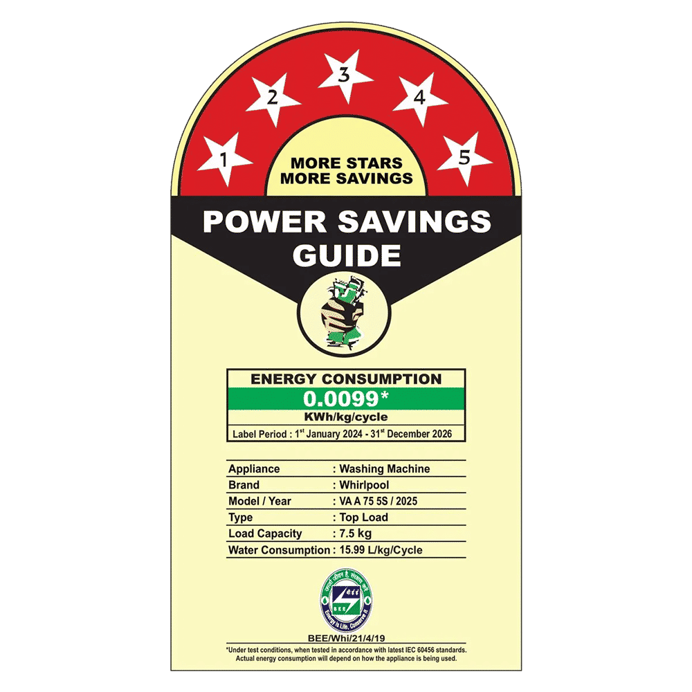 Whirlpool 7.5 kg 5 Star Fully Automatic Top Load Washing Machine (StainWash Pro, 31631, In-built Heater, Grey) Whirlpool 7.5 kg 5 Star Fully Automatic Top Load Washing Machine (StainWash Pro, 31631, In-built Heater, Grey)_8