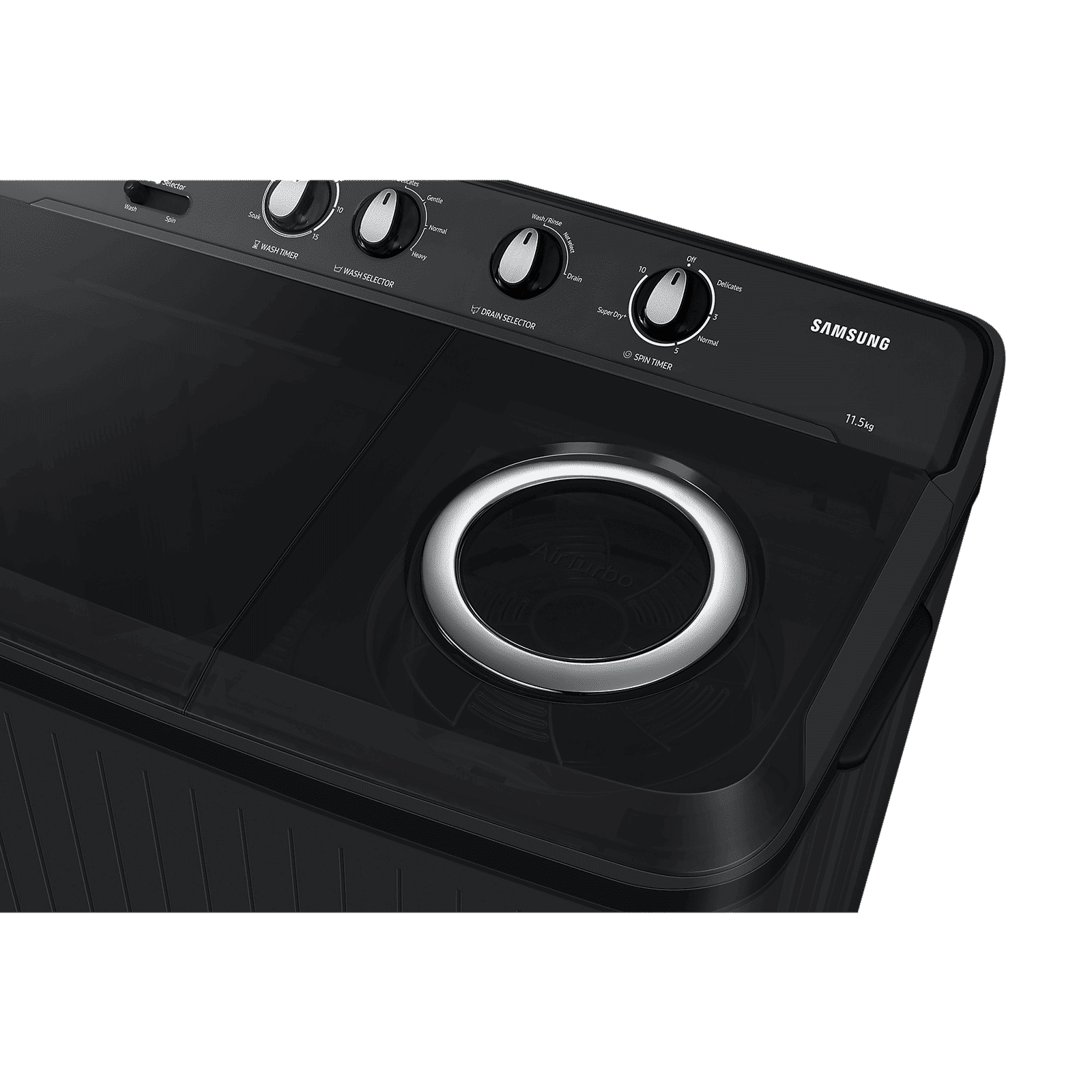 SAMSUNG 11.5 kg 5 Star Semi Automatic Washing Machine with Hexa Storm Pulsator (WT11A4260GD/TL, Dark Grey)_10