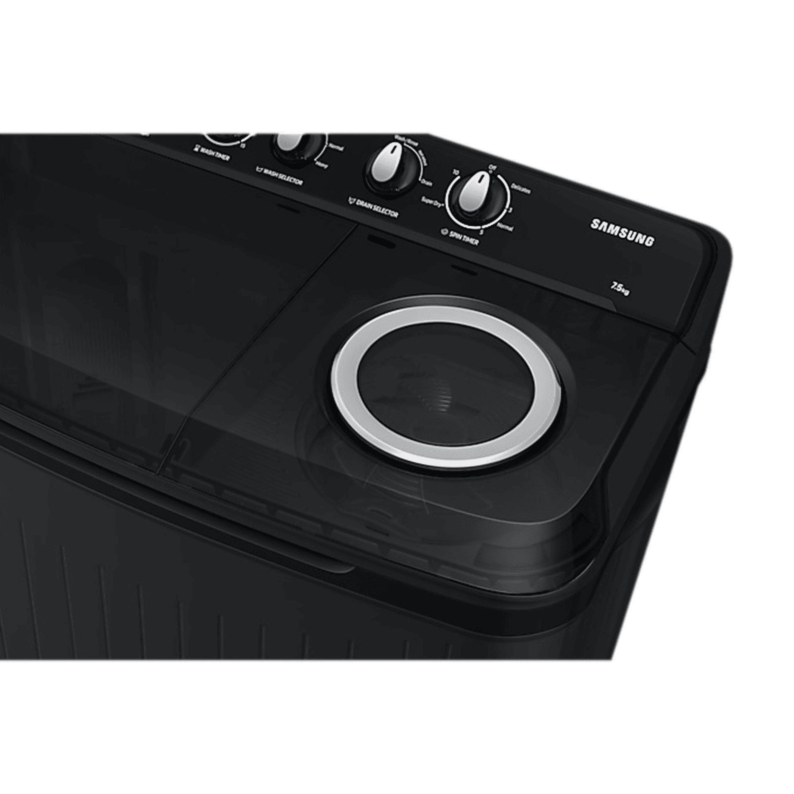 SAMSUNG 7.5 kg 5 Star Semi Automatic Washing Machine with Hexa Storm Pulsator (WT75B3200GD/TL, Dark Grey)_9