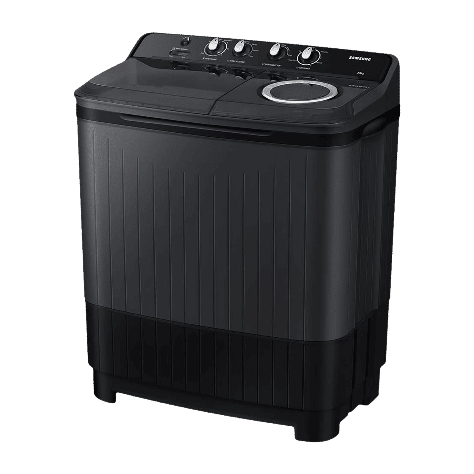 SAMSUNG 7.5 kg 5 Star Semi Automatic Washing Machine with Hexa Storm Pulsator (WT75B3200GD/TL, Dark Grey)_3