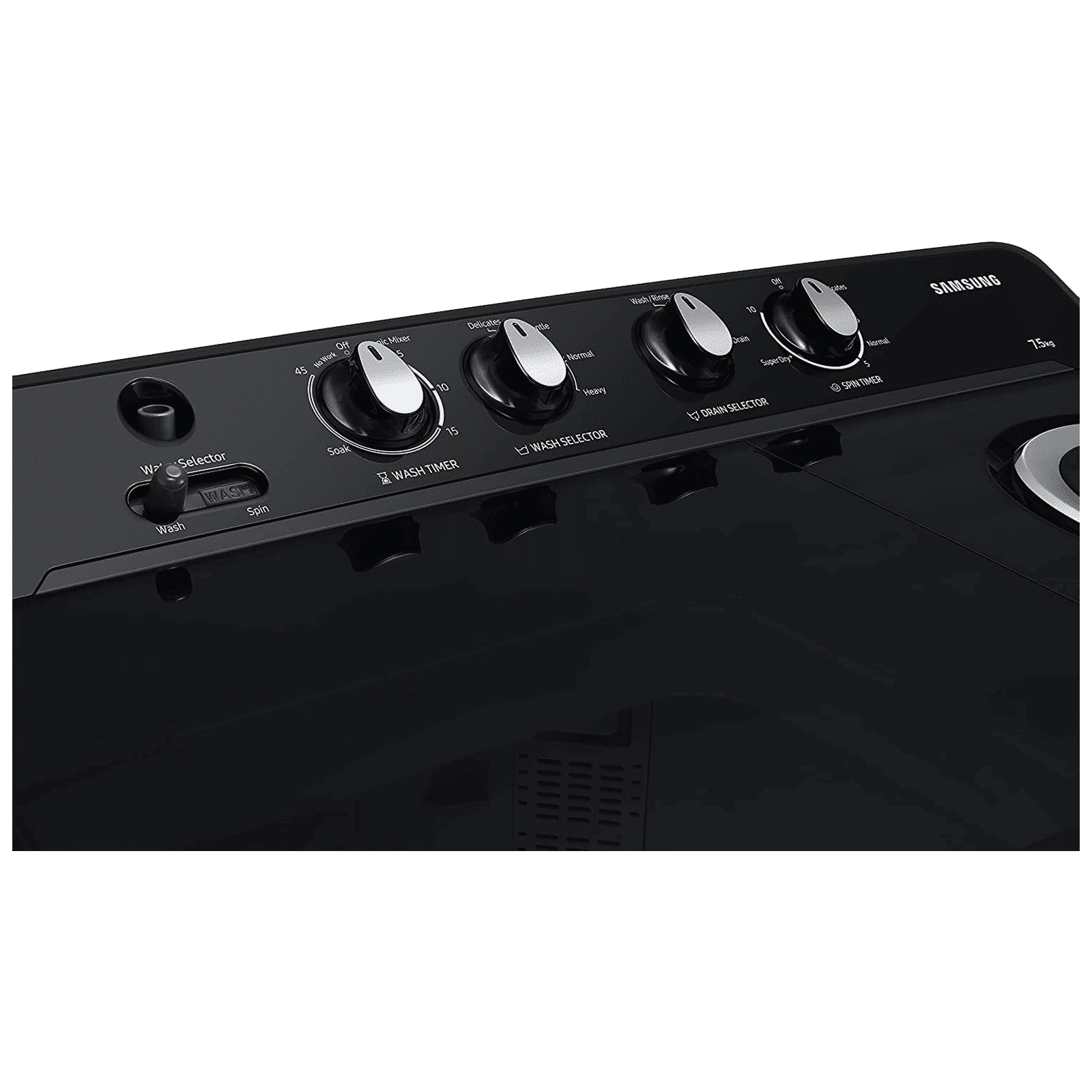 SAMSUNG 7.5 kg 5 Star Semi Automatic Washing Machine with Hexa Storm Pulsator (WT75B3200GD/TL, Dark Grey)_6