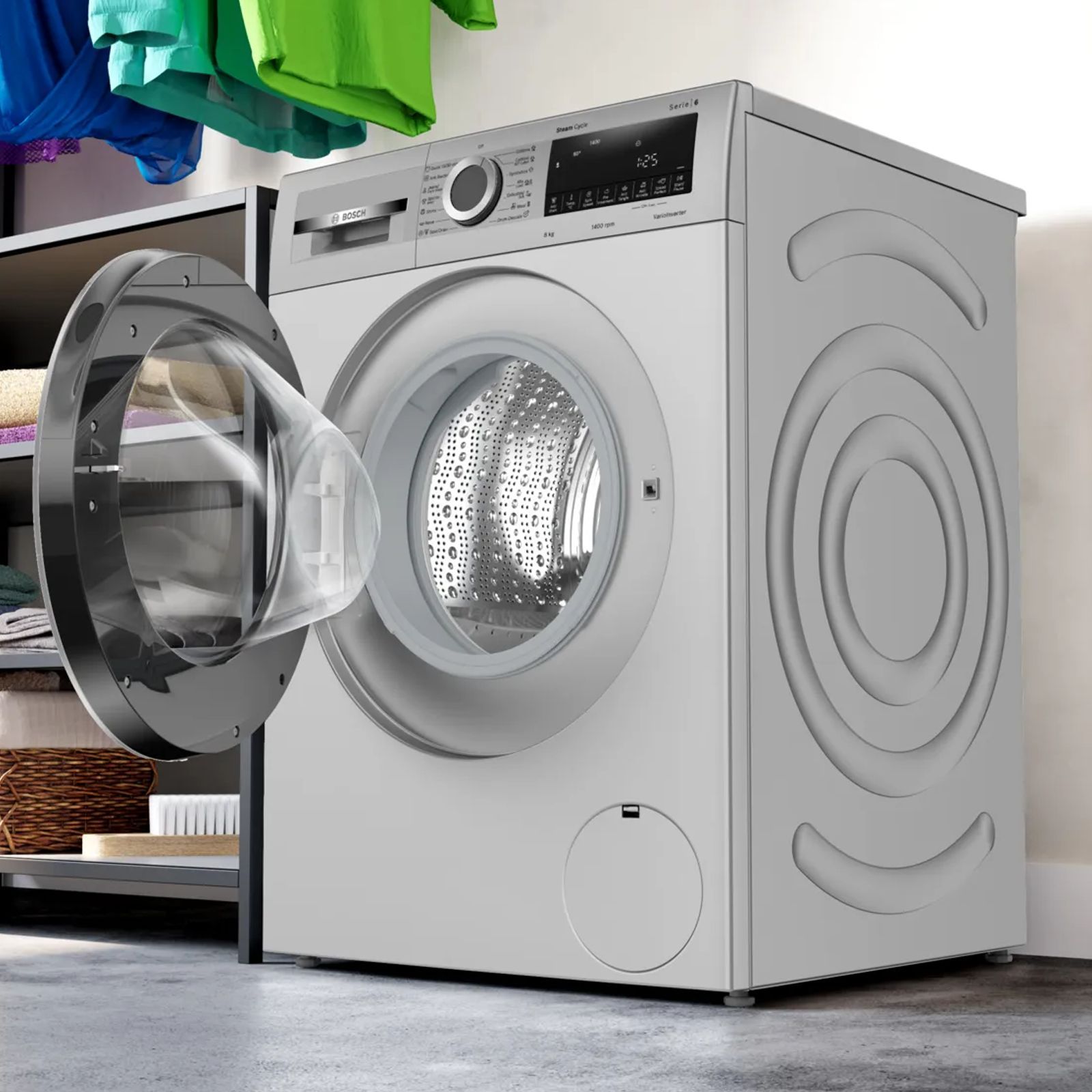BOSCH 8 kg Fully Automatic Front Load Washing Machine (Series 6, WGA1340SIN, Auto Stain Removal, Silver)_8