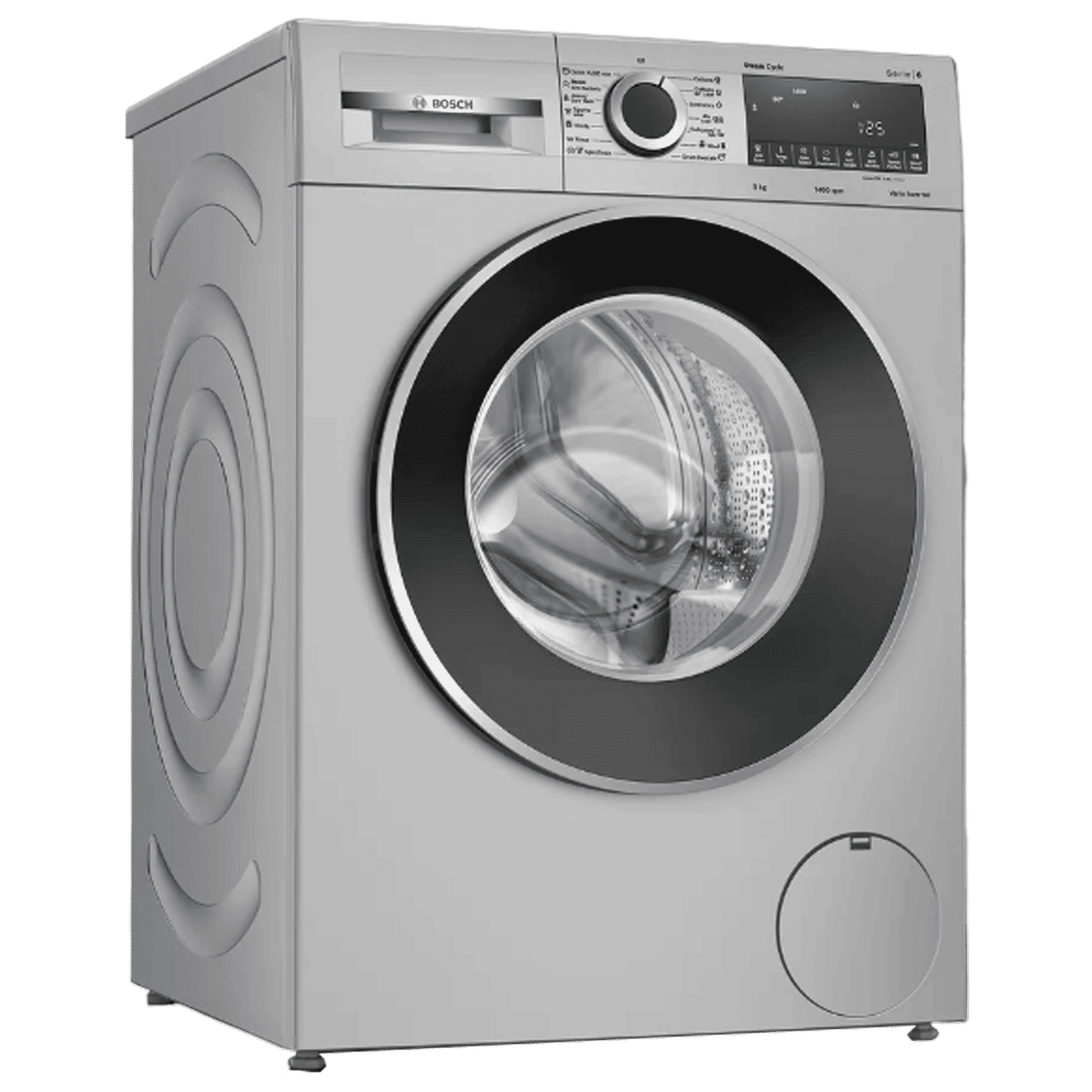 BOSCH 8 kg Fully Automatic Front Load Washing Machine (Series 6, WGA1340SIN, Auto Stain Removal, Silver)_5