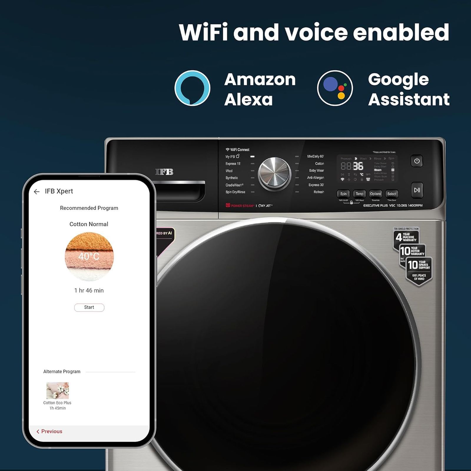 IFB 10 kg 5 Star Wi-Fi Inverter Fully Automatic Front Load Washing Machine (Executive Plus VSC 1014, Oxyjet Technology, STS VCM)_16