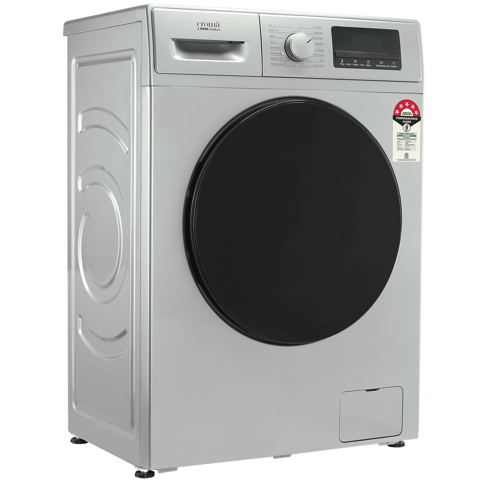 Croma 7 kg 5 Star Fully Automatic Front Load Washing Machine (CRLW070FLF316251, Silver Grey) Croma 7 kg 5 Star Fully Automatic Front Load Washing Machine (CRLW070FLF316251, Silver Grey)_5