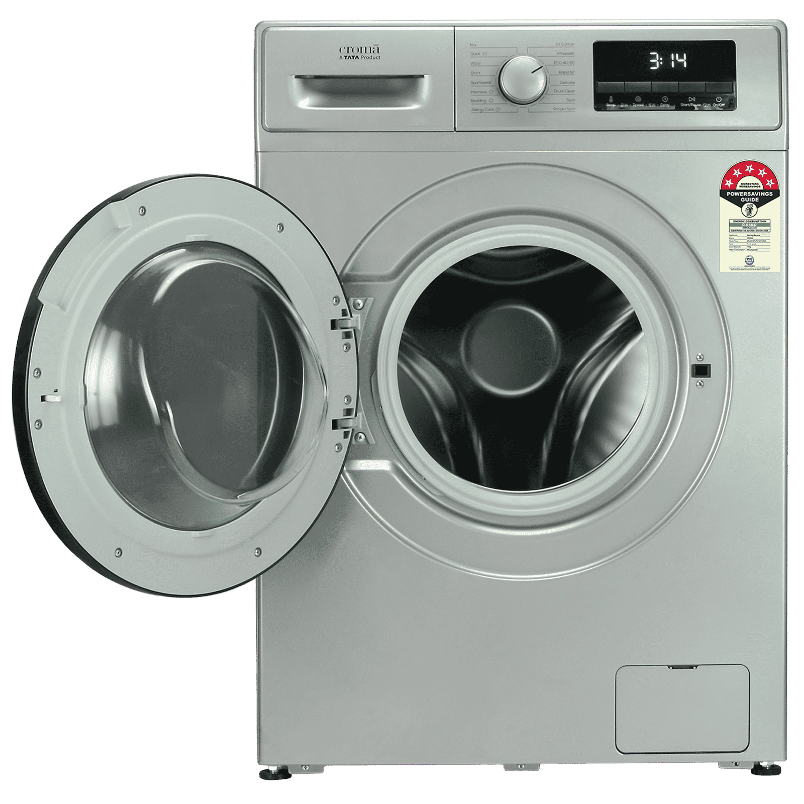 Croma 7 kg 5 Star Fully Automatic Front Load Washing Machine (CRLW070FLF316251, Silver Grey) Croma 7 kg 5 Star Fully Automatic Front Load Washing Machine (CRLW070FLF316251, Silver Grey)_7