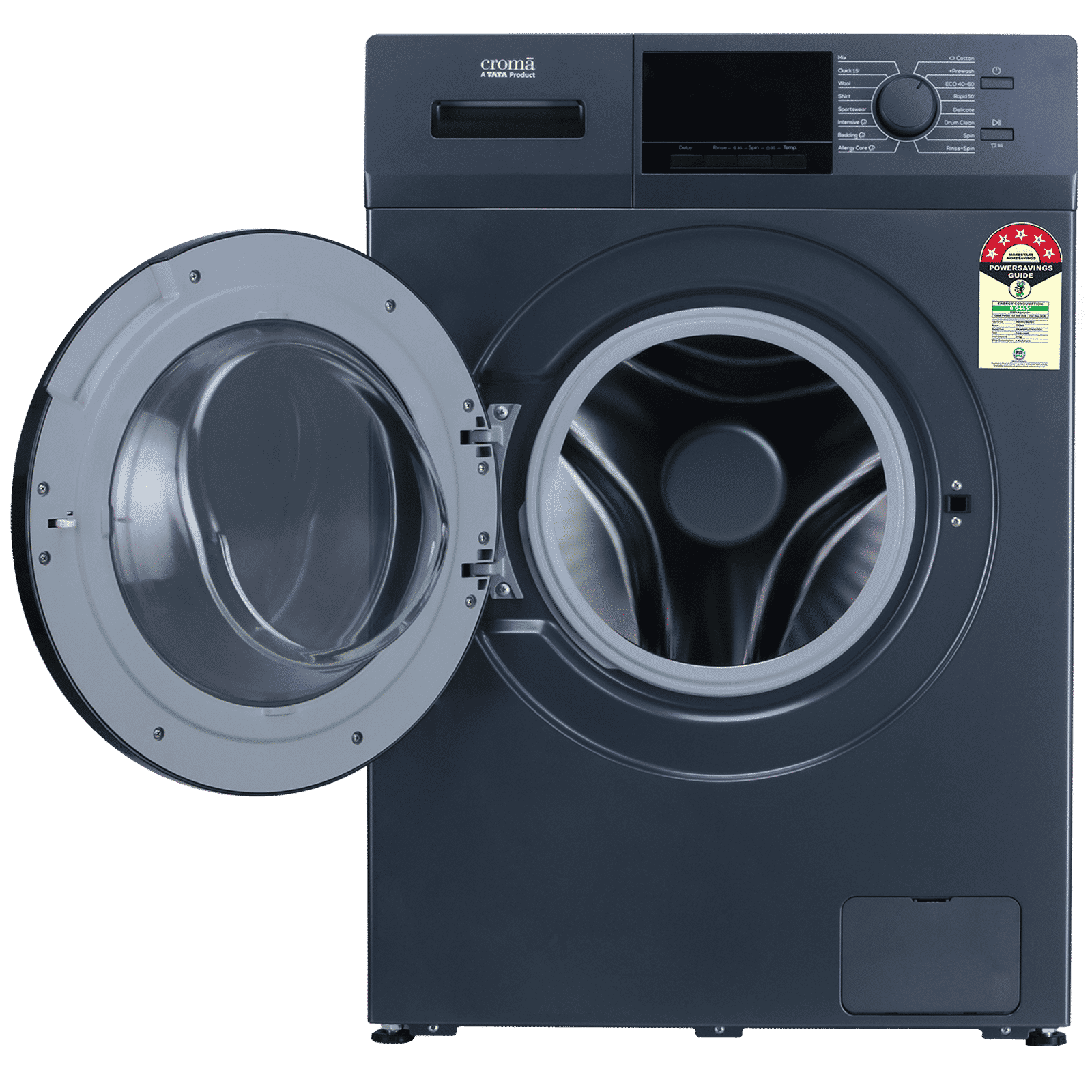 Croma 8 kg 5 Star Inverter Fully Automatic Front Load Washing Machine (CRLW080FLF316252, BLDC Invertor Motor, Polar Blue) Croma 8 kg 5 Star Inverter Fully Automatic Front Load Washing Machine (CRLW080FLF316252, BLDC Invertor Motor, Polar Blue)_6