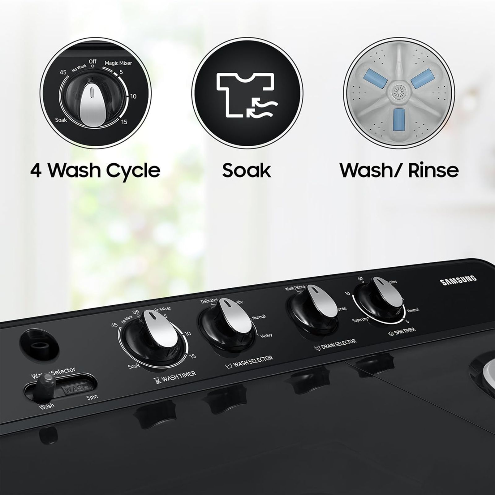 SAMSUNG 8 kg 5 Star Semi Automatic Washing Machine with Magic Filter (WT80C4200GG/TL, Dark Grey)_15