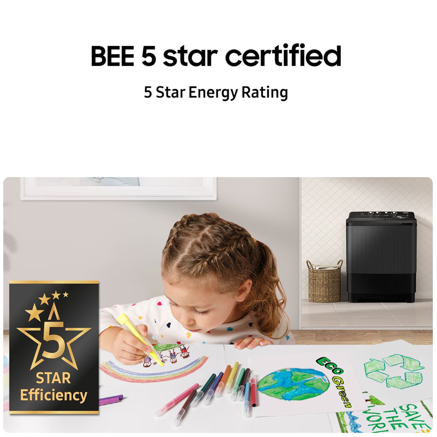 SAMSUNG 8 kg 5 Star Semi Automatic Washing Machine with Magic Filter (WT80C4200GG/TL, Dark Grey)_16