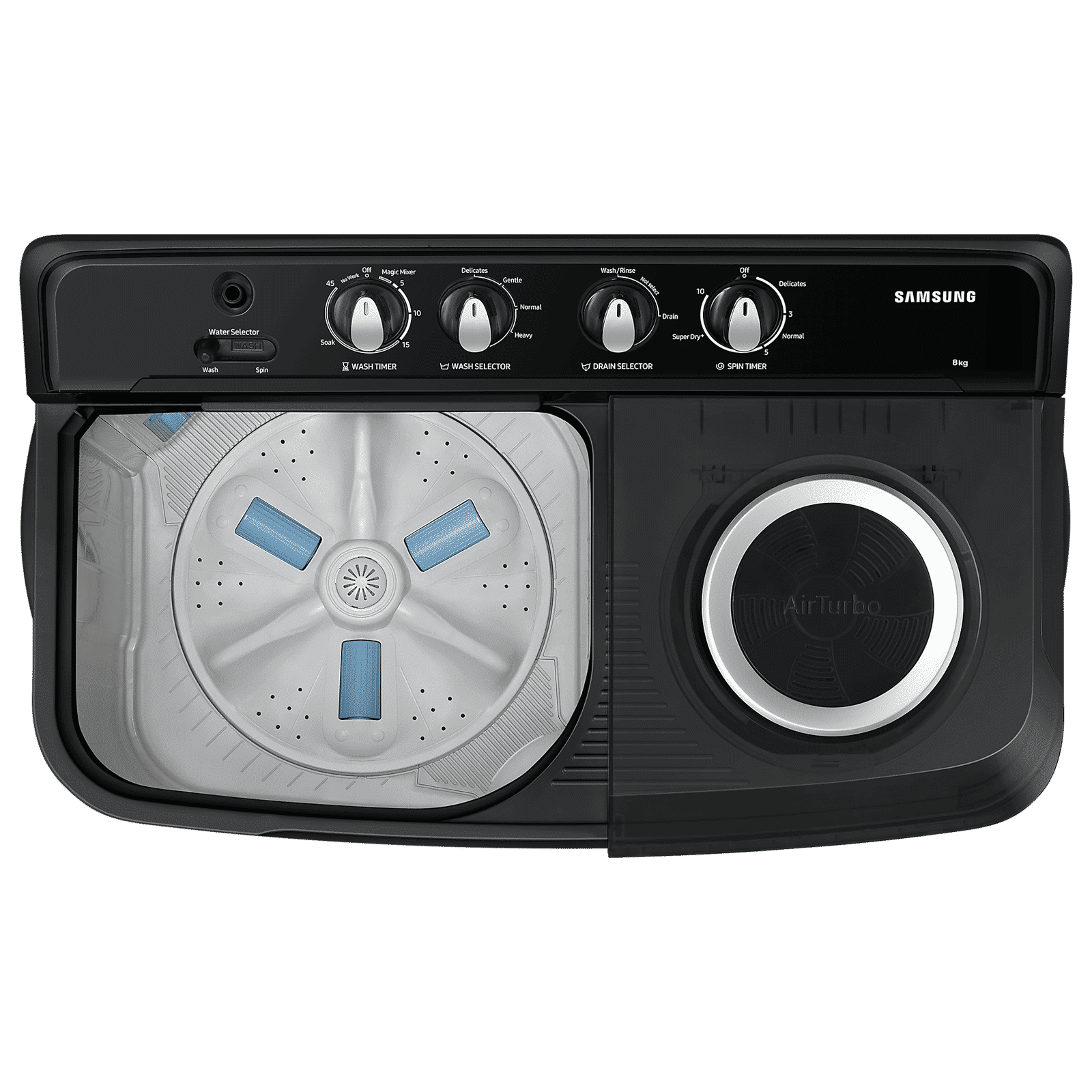 SAMSUNG 8 kg 5 Star Semi Automatic Washing Machine with Magic Filter (WT80C4200GG/TL, Dark Grey)_8