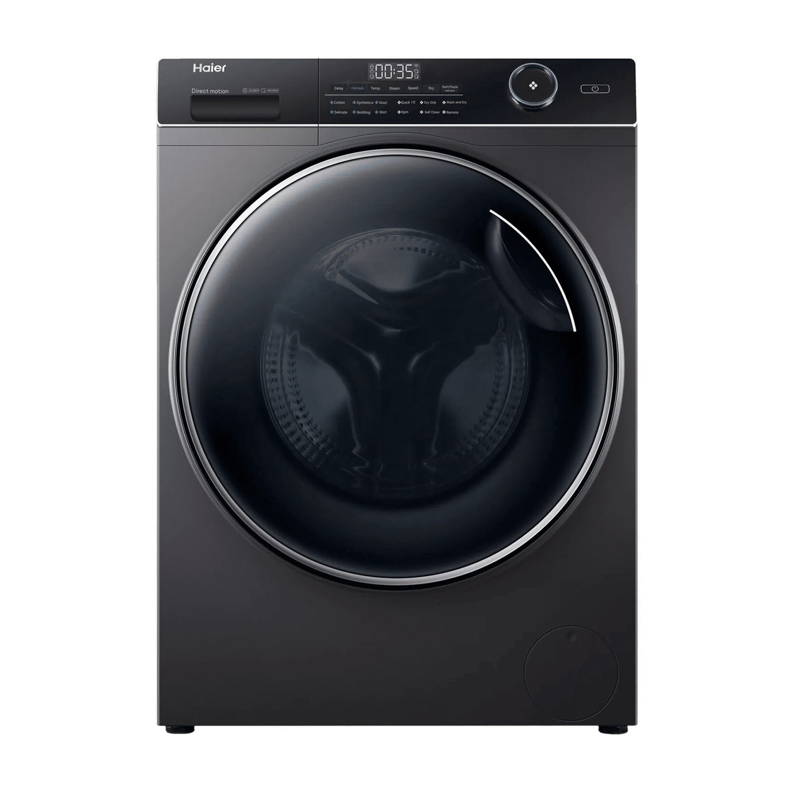 Haier 10.5 kg 5 Star Fully Automatic Front Load Washing Machine (HW105-B14959S8U1, Pillow Shape Drum, Dark Jade Silver)_4