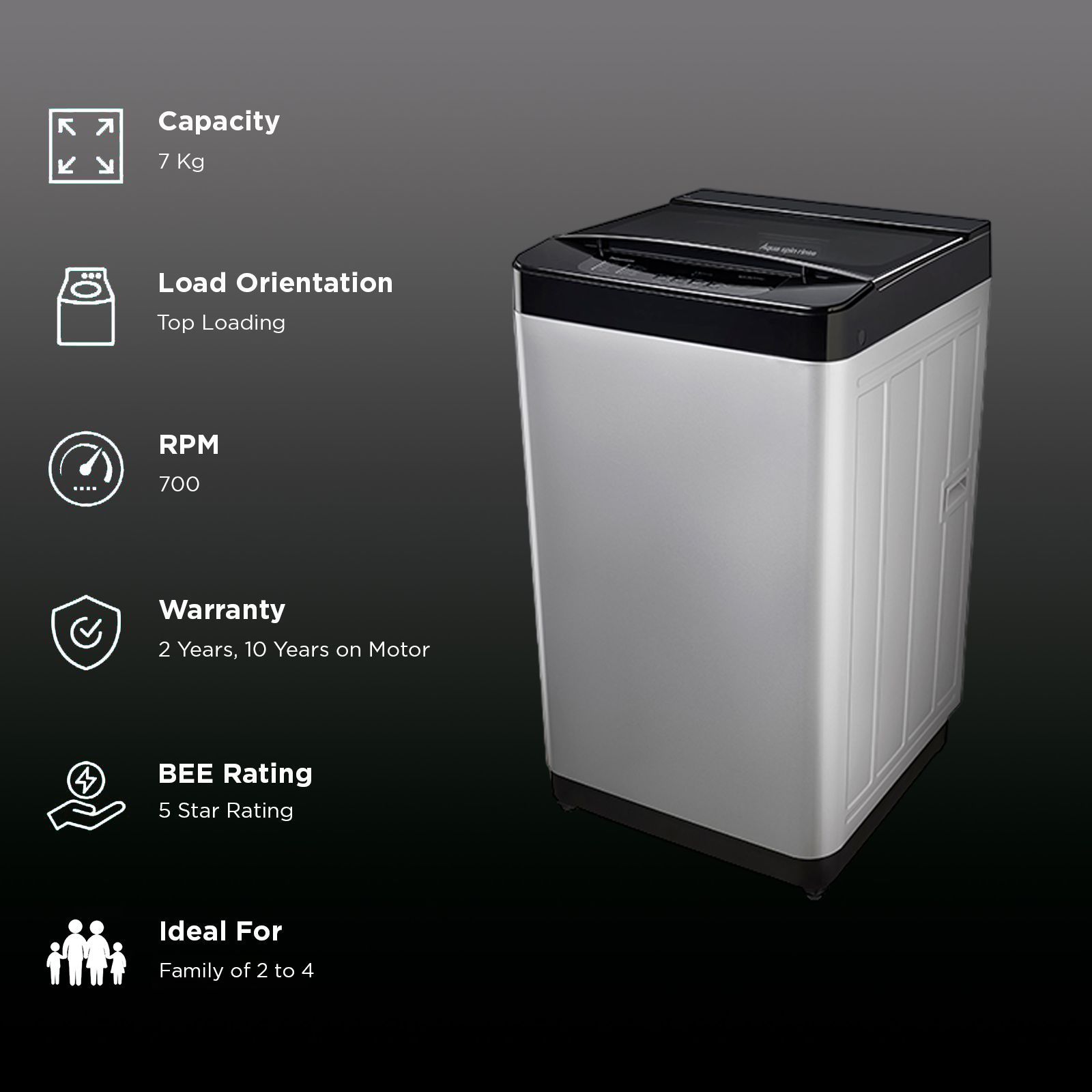 Panasonic 7 kg 5 Star Fully Automatic Top Load Washing Machine (NA-F70C2LRB, Lint Filter, Sizzling Silver)_2