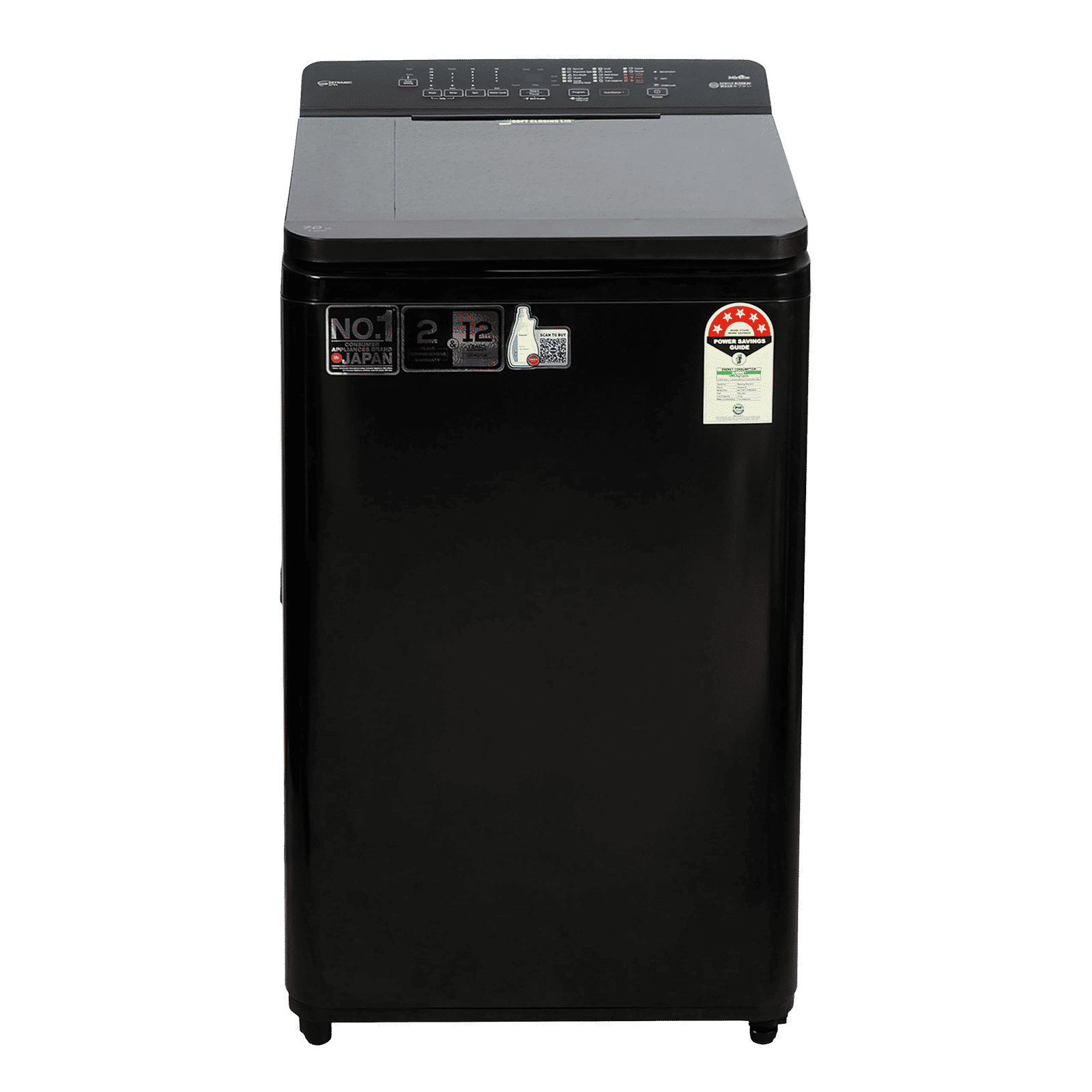 Panasonic 7 kg 5 Star Wi-Fi Fully Automatic Top Load Washing Machine (NA-F70V11PRB, Weather Alert & Recommendation, Jet Black)_1