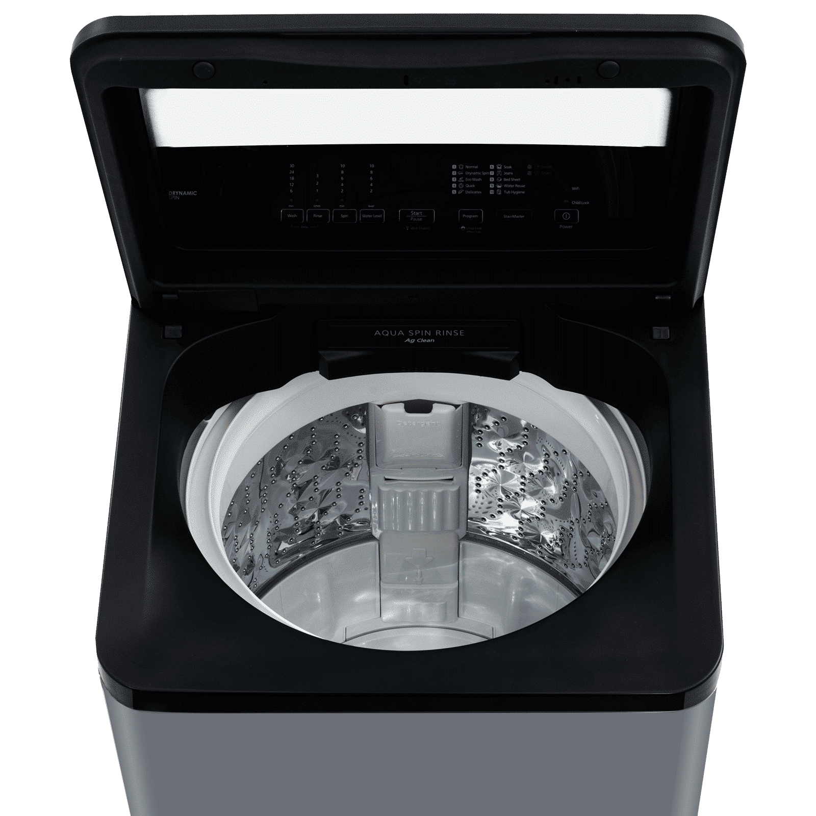 Panasonic 8 kg 5 Star Wi-Fi Fully Automatic Top Load Washing Machine (NA-F80X11CRB, Weather Alert & Recommendation, Charcoal Inox Grey)_7