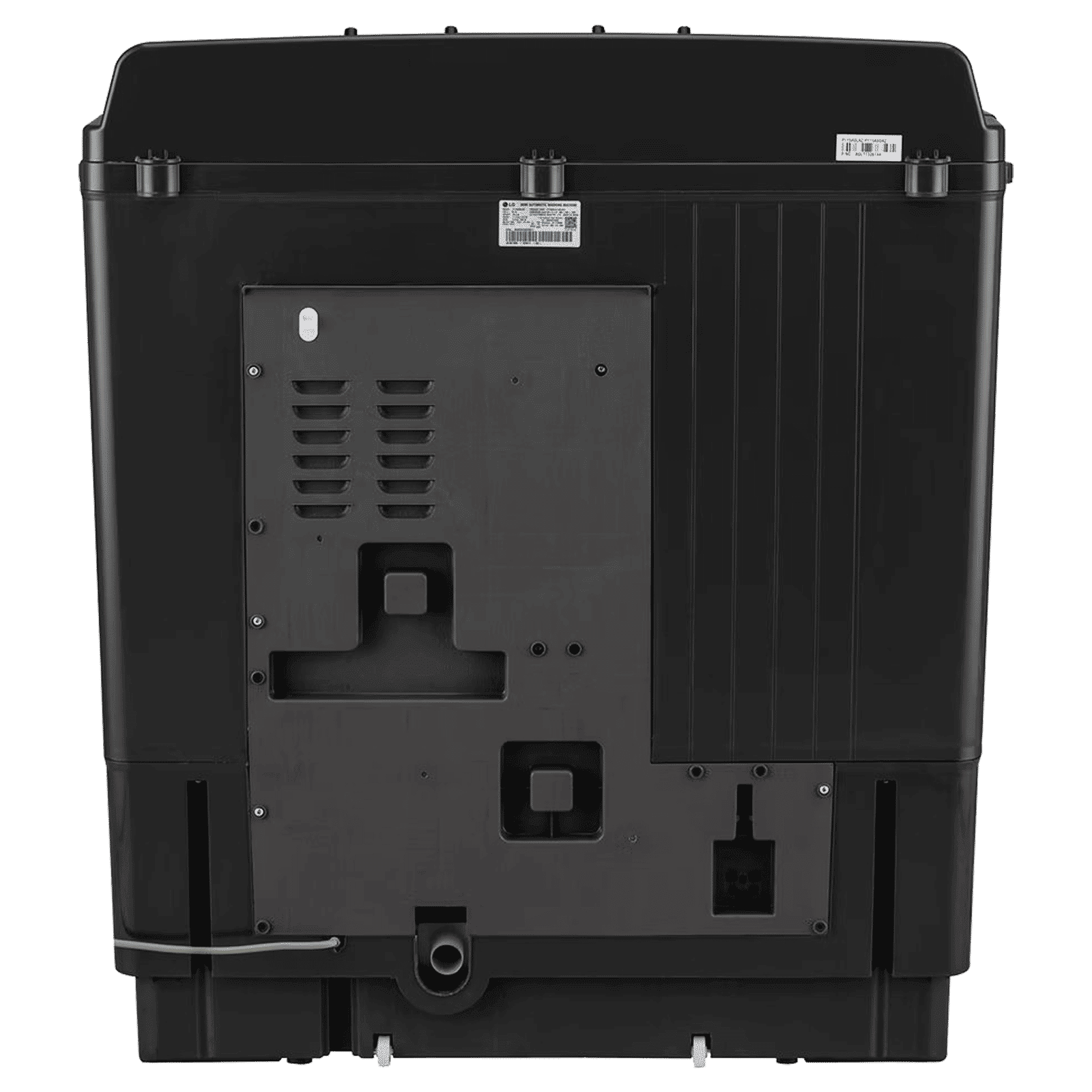 LG 11.5 kg 5 Star Semi Automatic Washing Machine with Wind Jet Dry Technology (P115ASLAZ, Full Black)_8