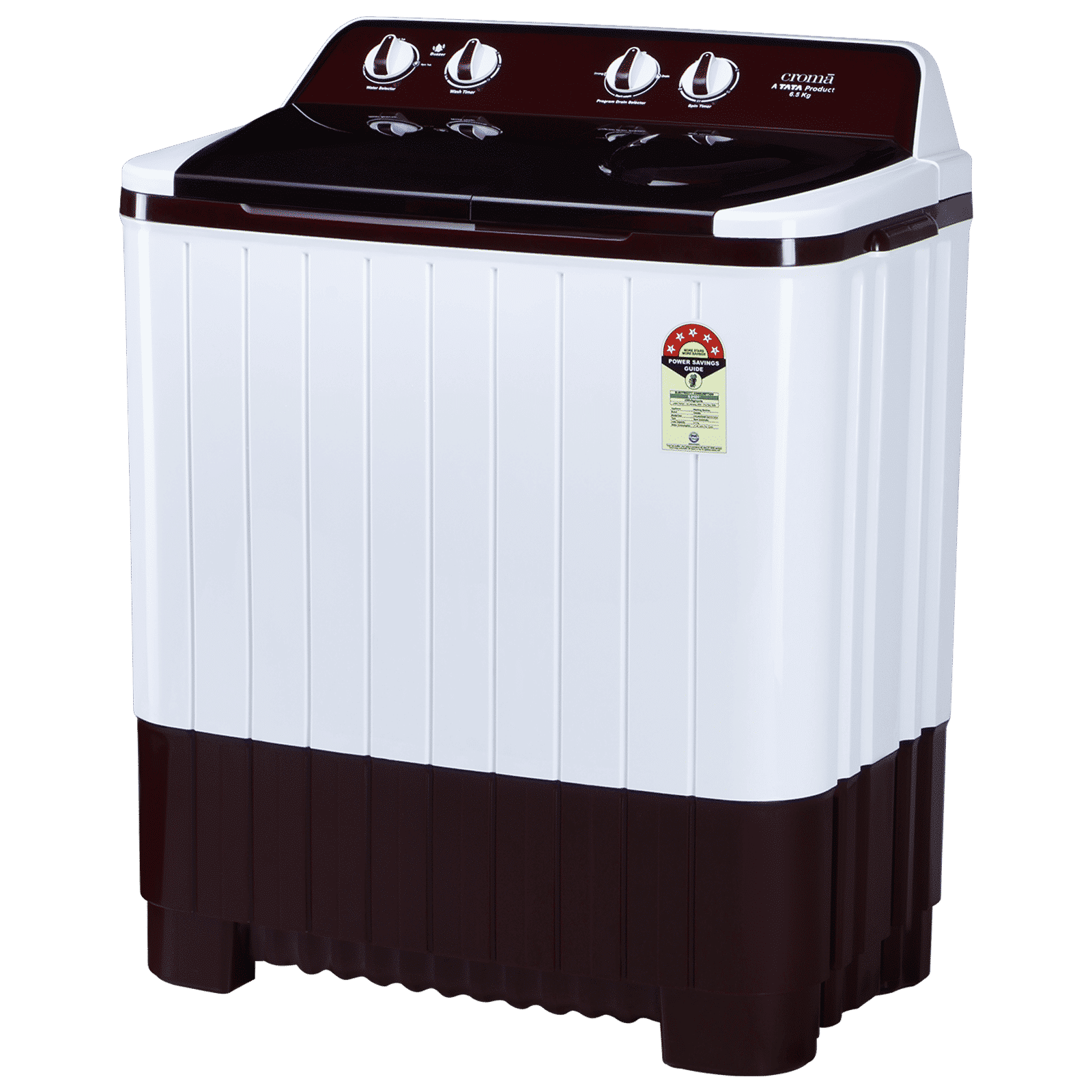 Croma 6.5 kg 5 Star Semi Automatic Washing Machine with Built-in Soak Function (2025 Model, Burgundy)_12
