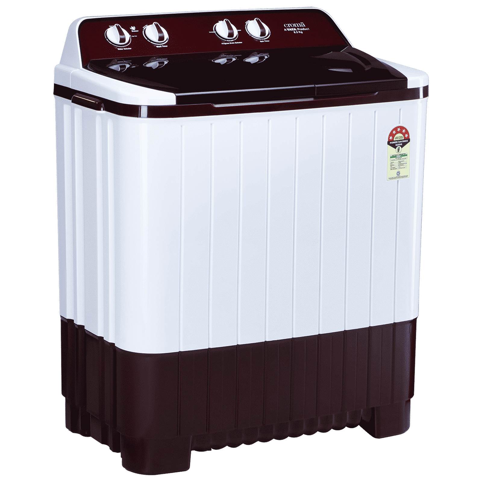 Croma 6.5 kg 5 Star Semi Automatic Washing Machine with Built-in Soak Function (2025 Model, Burgundy)_14