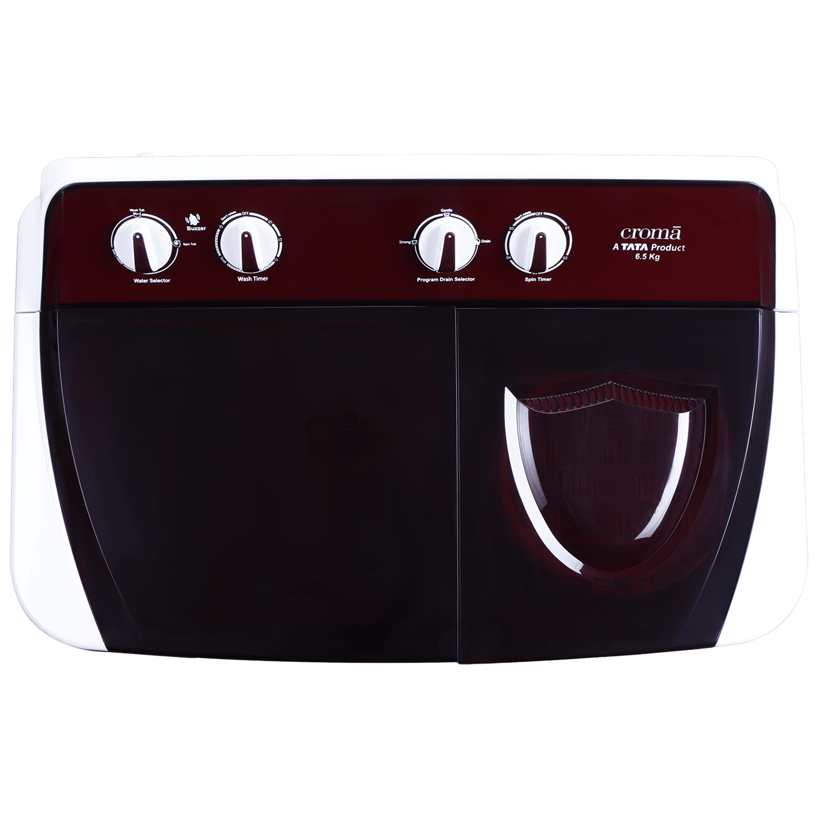 Croma 6.5 kg 5 Star Semi Automatic Washing Machine with Built-in Soak Function (2025 Model, Burgundy)_4