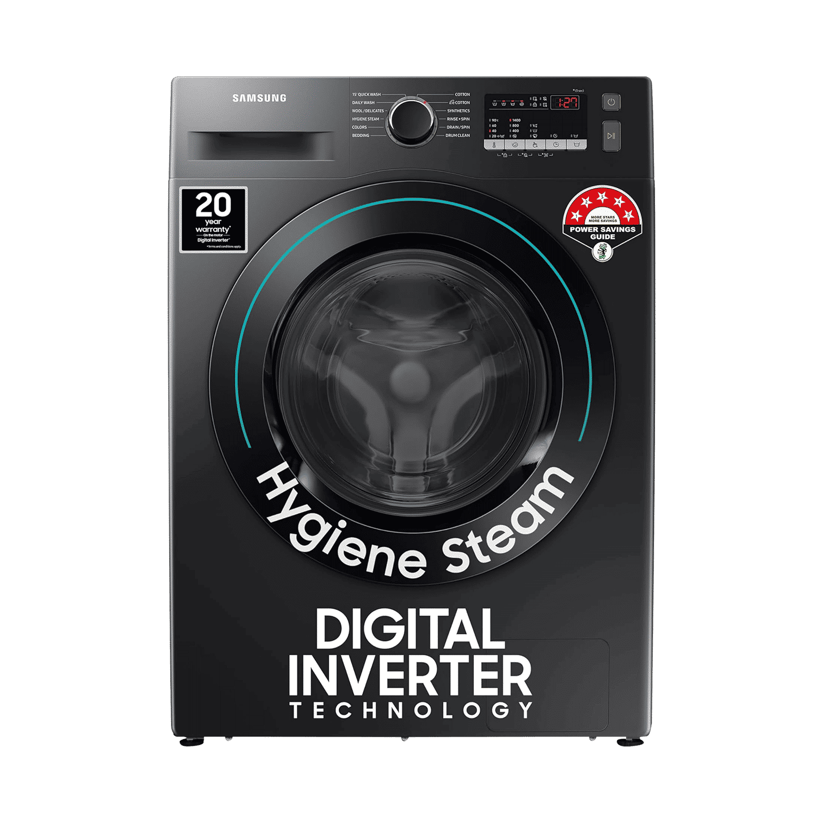 SAMSUNG 9 kg 5 Star Inverter Fully Automatic Front Load Washing Machine (WW90T4040CB1TL, Digital Inverter Motor, Black) SAMSUNG 9 kg 5 Star Inverter Fully Automatic Front Load Washing Machine (WW90T4040CB1TL, Digital Inverter Motor, Black)_1