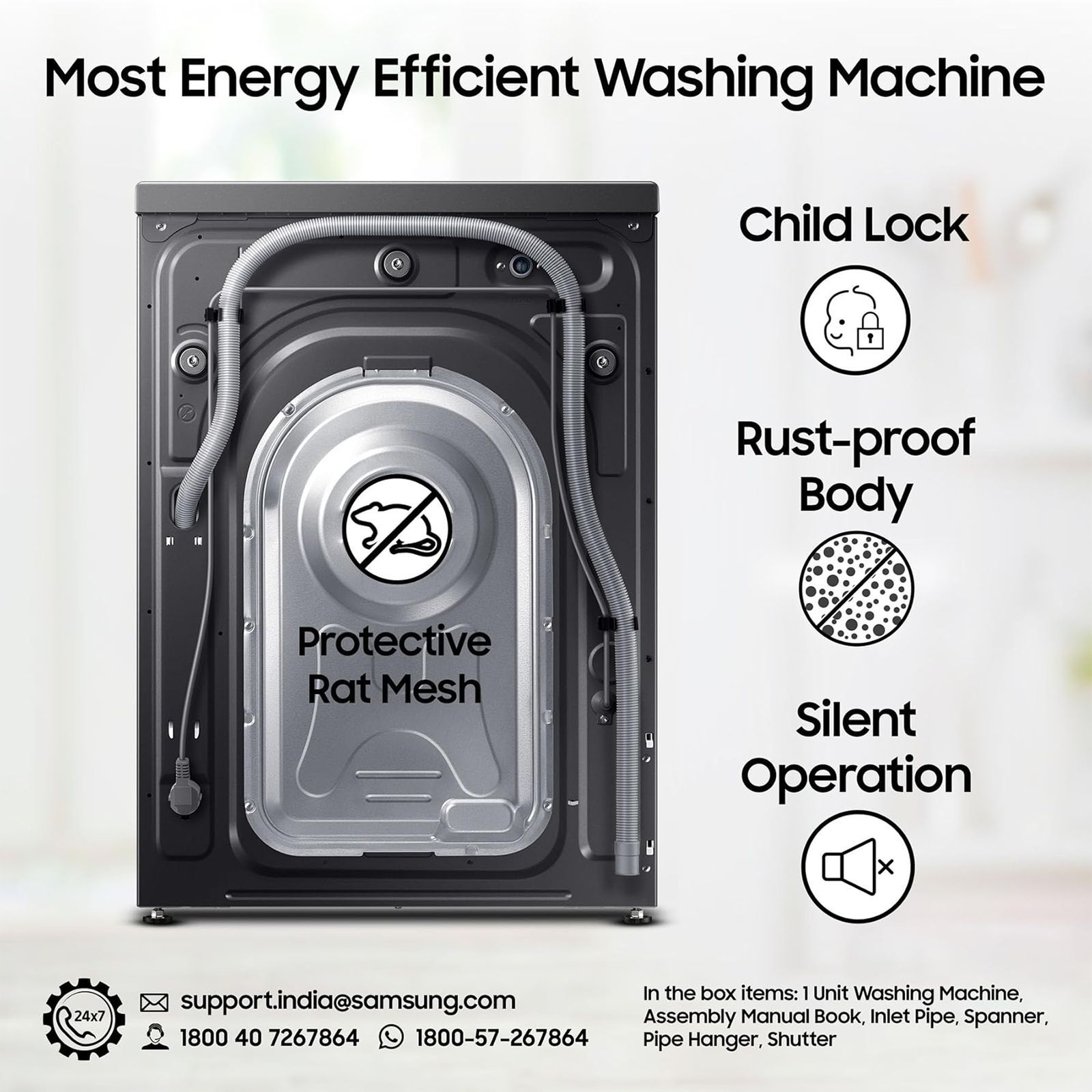 SAMSUNG 9 kg 5 Star Inverter Fully Automatic Front Load Washing Machine (WW90T4040CB1TL, Digital Inverter Motor, Black) SAMSUNG 9 kg 5 Star Inverter Fully Automatic Front Load Washing Machine (WW90T4040CB1TL, Digital Inverter Motor, Black)_17