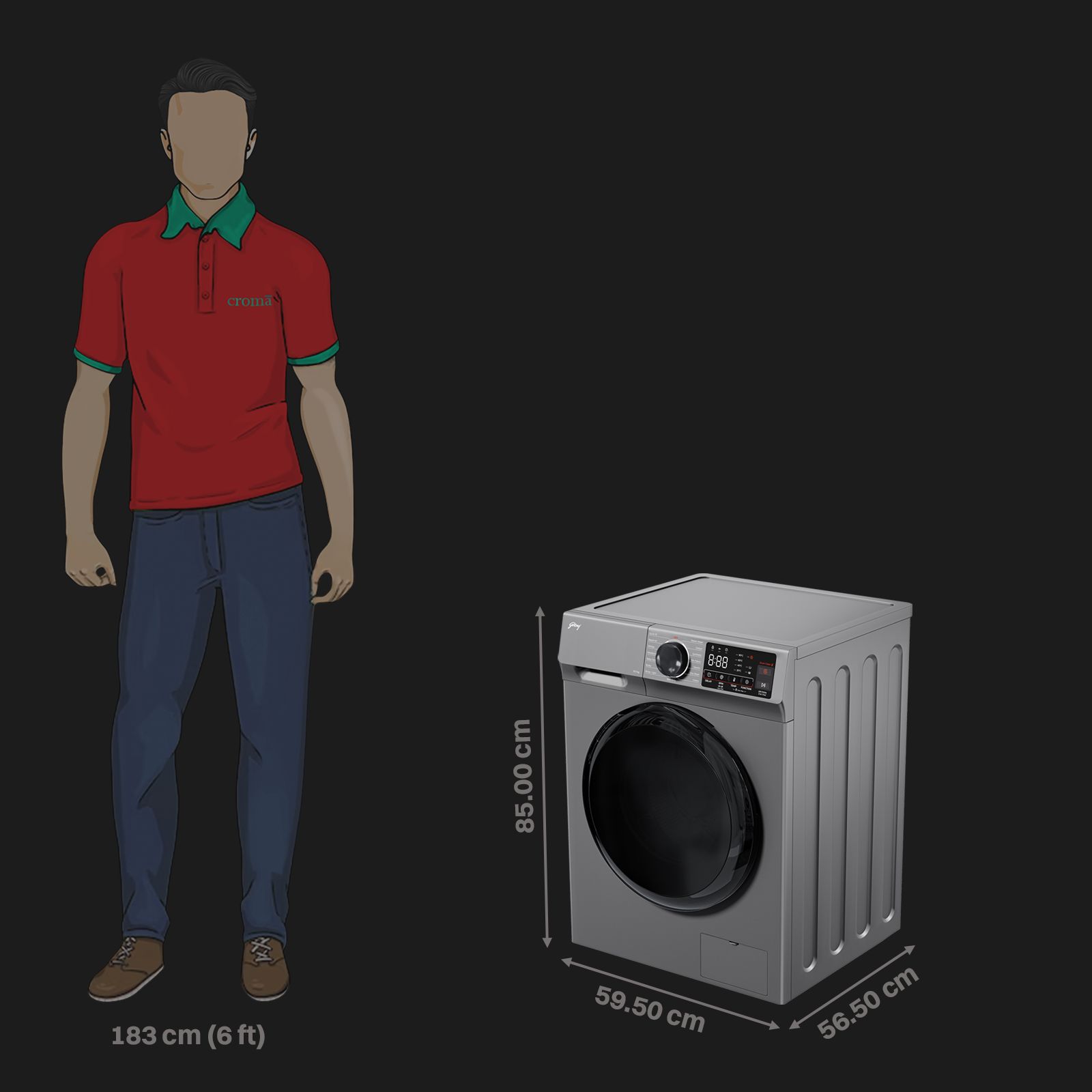 Godrej 8 kg 5 Star Fully Automatic Front Load Washing Machine (Eon Celesta, WFEON CEL 8014 IEBT SLSR, Built In Heater, Silver Stream)_3