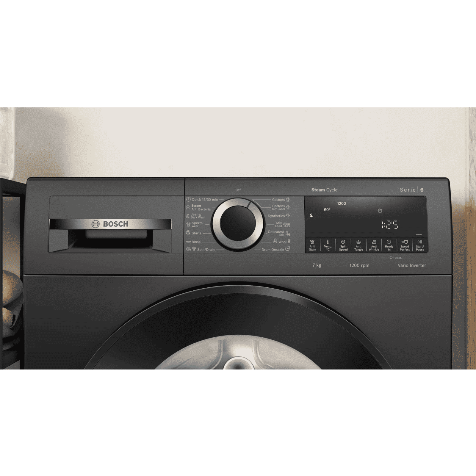 BOSCH 7 kg 5 Star Fully Automatic Front Load Washing Machine (Series 4, WGA12208IN, Anti Stain Program, Black) BOSCH 7 kg 5 Star Fully Automatic Front Load Washing Machine (Series 4, WGA12208IN, Anti Stain Program, Black)_6