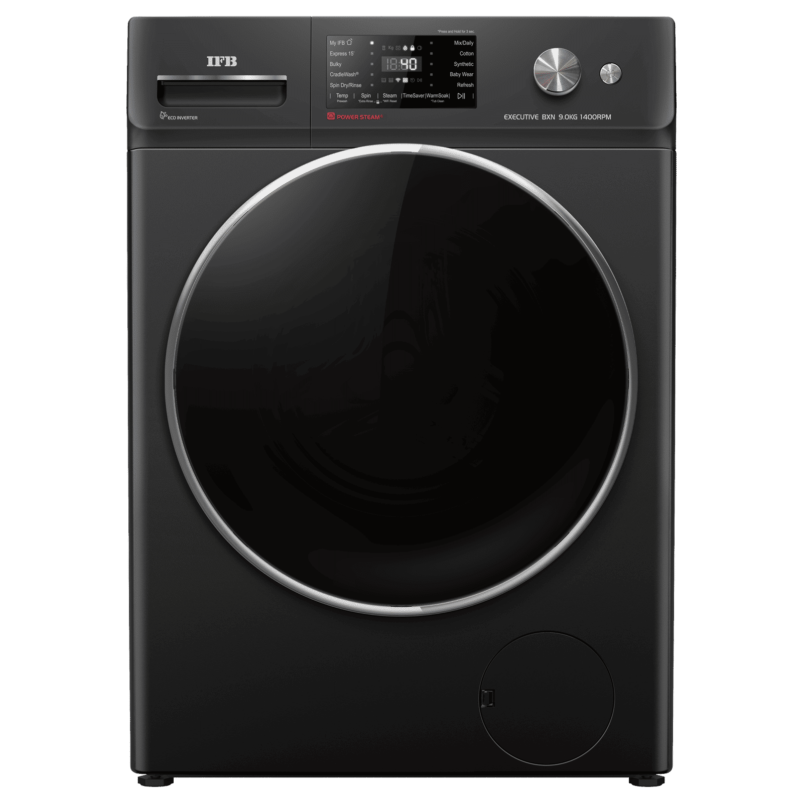 IFB 9 kg 5 Star Wi-Fi Inverter Fully Automatic Front Load Washing Machine (Executive BXN 9014K, AI Technology, Black)_1