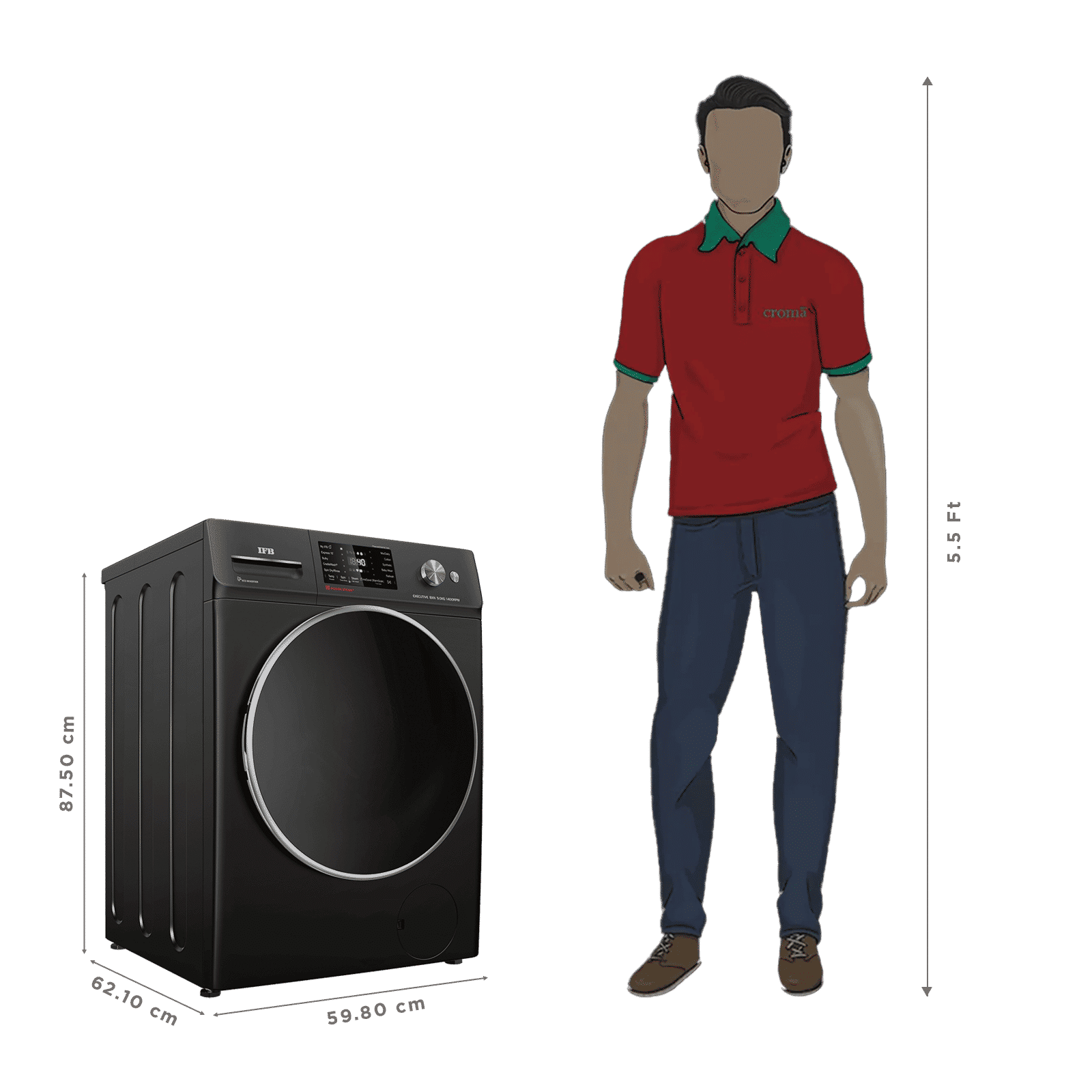 IFB 9 kg 5 Star Wi-Fi Inverter Fully Automatic Front Load Washing Machine (Executive BXN 9014K, AI Technology, Black) IFB 9 kg 5 Star Wi-Fi Inverter Fully Automatic Front Load Washing Machine (Executive BXN 9014K, AI Technology, Black)_3