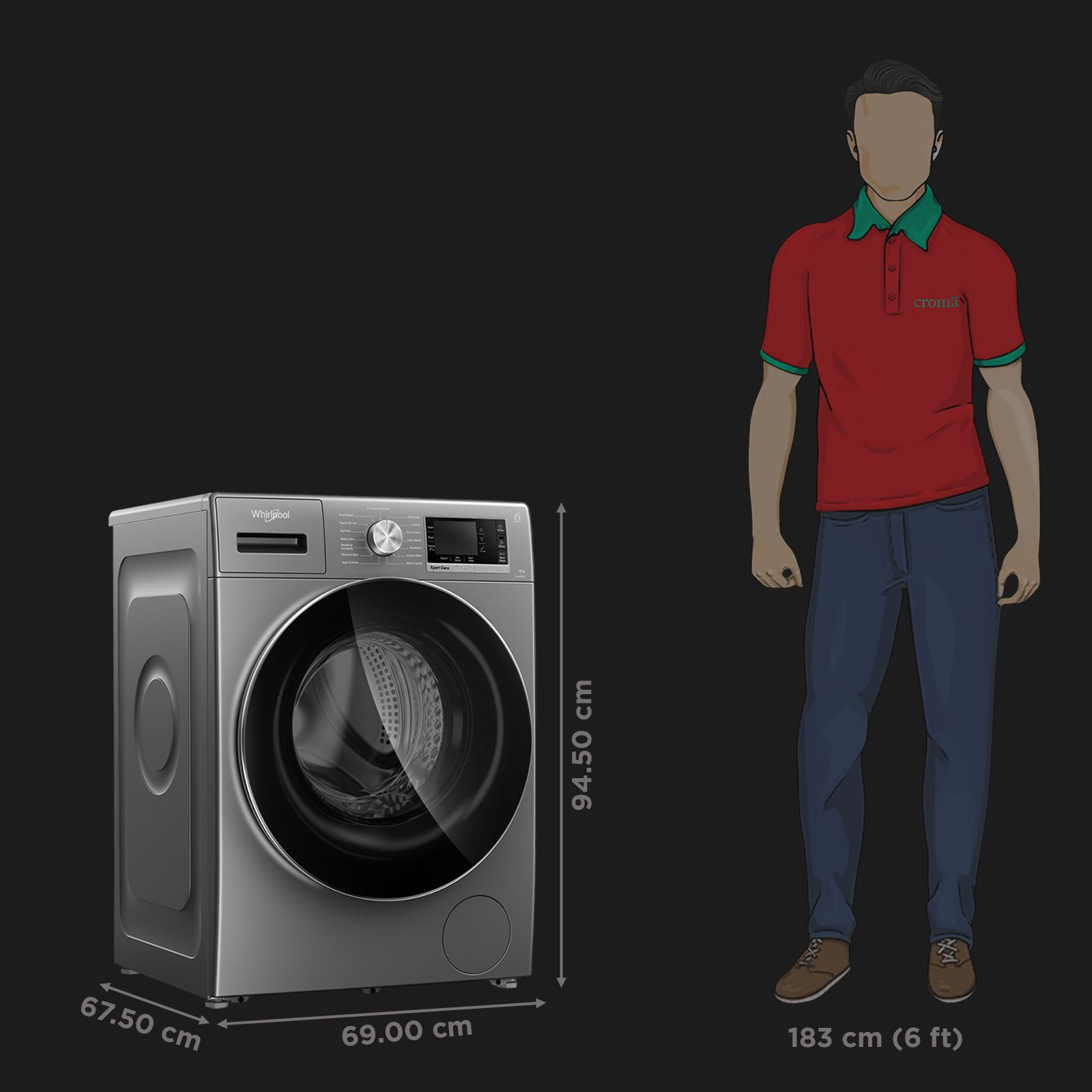 Whirlpool 8 kg 5 Star Inverter Fully Automatic Front Load Washing Machine (XPERT CARE OZONE, XO8014BYM53E, In-built Heater, Midnight Grey) Whirlpool 8 kg 5 Star Inverter Fully Automatic Front Load Washing Machine (XPERT CARE OZONE, XO8014BYM53E, In-built Heater, Midnight Grey)_3