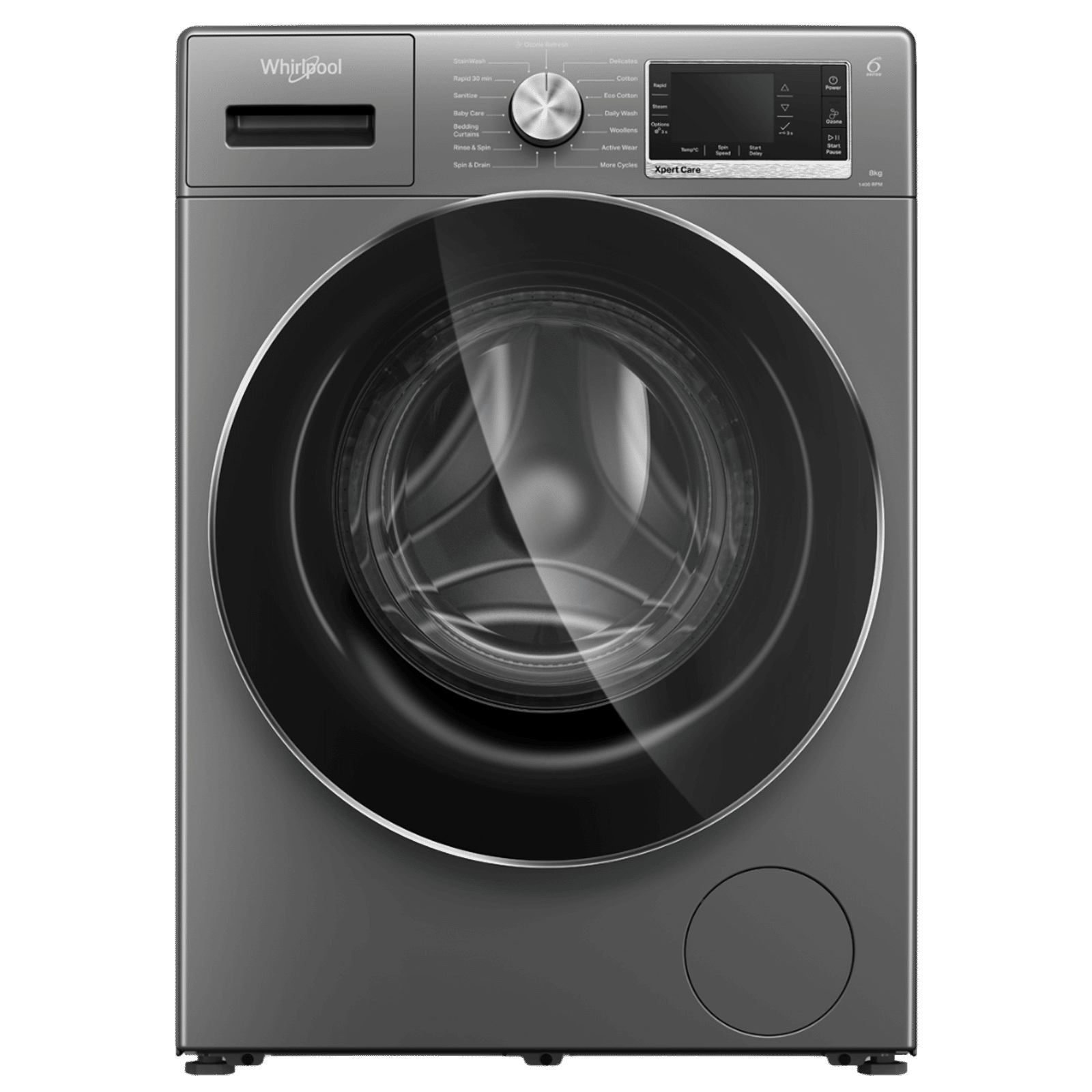 Whirlpool 8 kg 5 Star Inverter Fully Automatic Front Load Washing Machine (XPERT CARE OZONE, XO8014BYM53E, In-built Heater, Midnight Grey) Whirlpool 8 kg 5 Star Inverter Fully Automatic Front Load Washing Machine (XPERT CARE OZONE, XO8014BYM53E, In-built Heater, Midnight Grey)_1