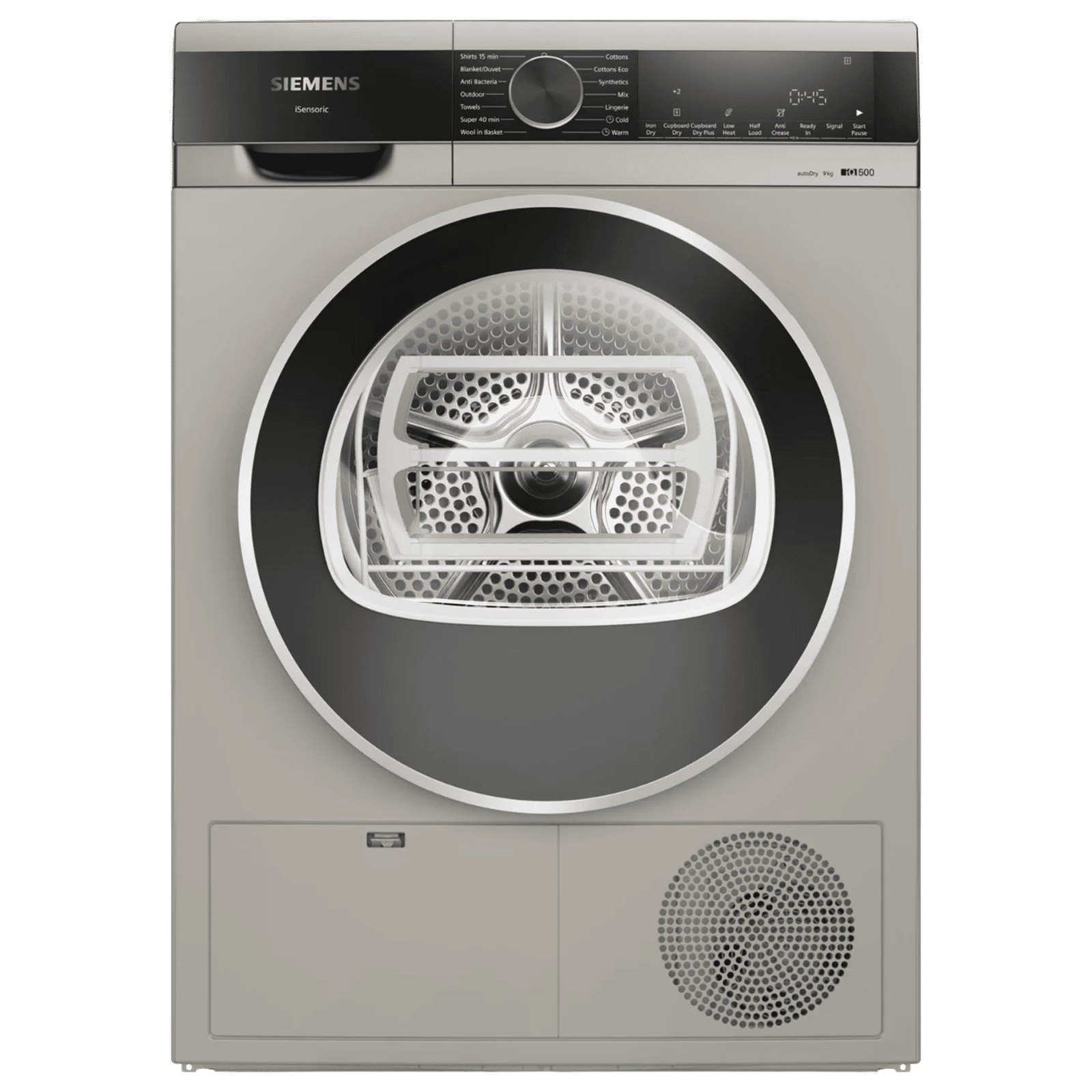SIEMENS 9 kg Fully Automatic Front Load Dryer (iQ500, WP41G208IN, Anti Vibration Walls, Silver Inox) SIEMENS 9 kg Fully Automatic Front Load Dryer (iQ500, WP41G208IN, Anti Vibration Walls, Silver Inox)_1