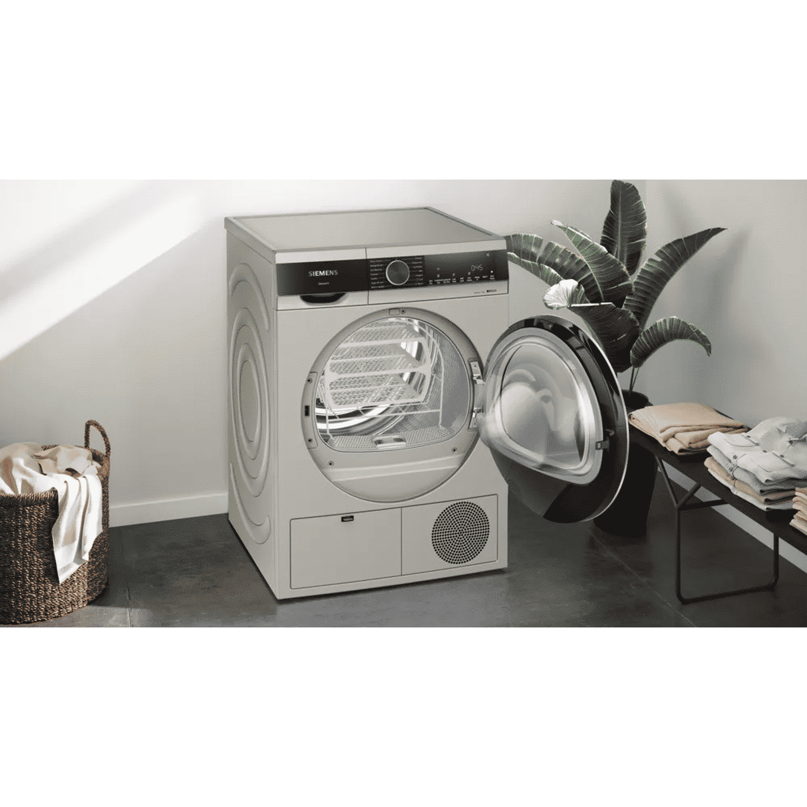 SIEMENS 9 kg Fully Automatic Front Load Dryer (iQ500, WP41G208IN, Anti Vibration Walls, Silver Inox) SIEMENS 9 kg Fully Automatic Front Load Dryer (iQ500, WP41G208IN, Anti Vibration Walls, Silver Inox)_5