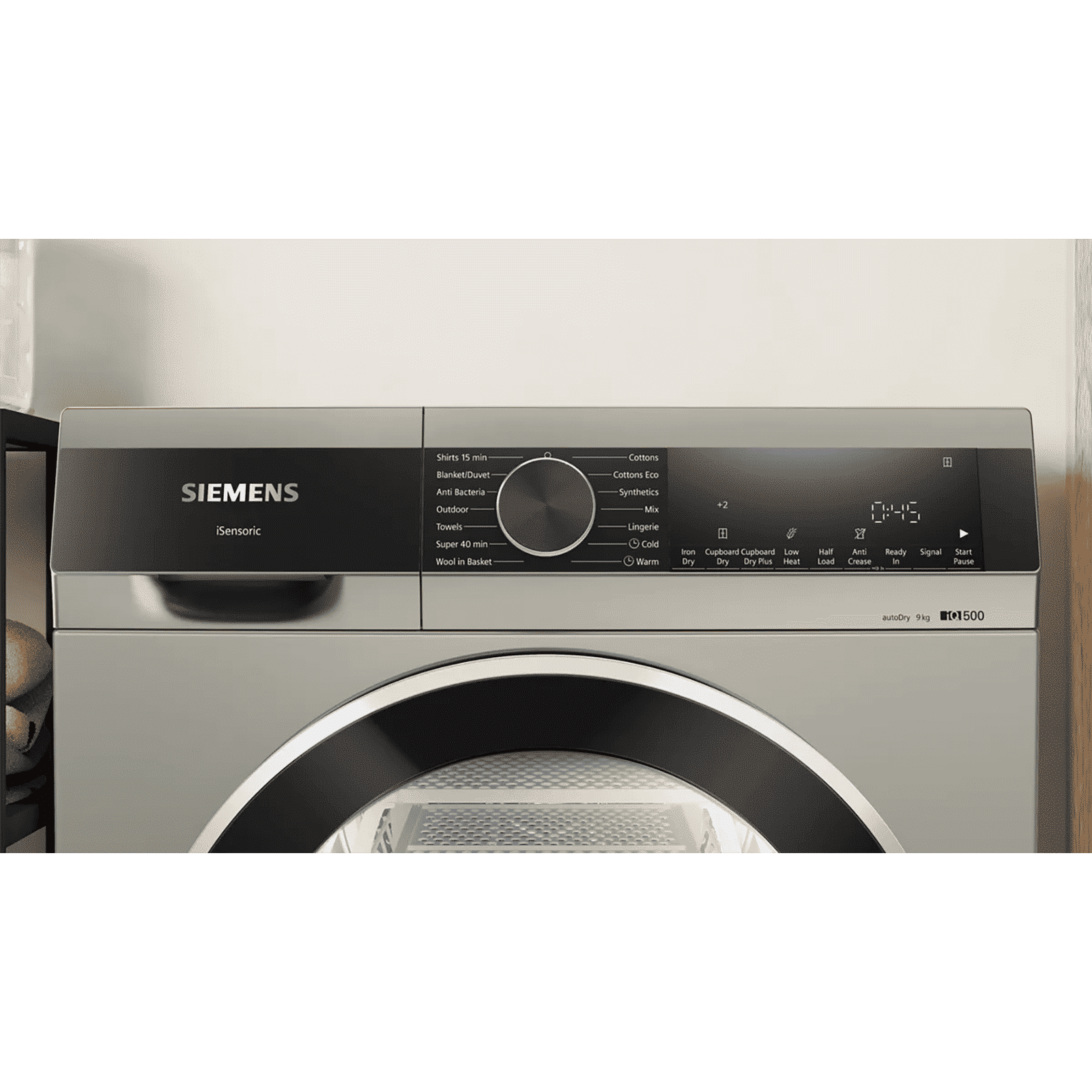 SIEMENS 9 kg Fully Automatic Front Load Dryer (iQ500, WP41G208IN, Anti Vibration Walls, Silver Inox) SIEMENS 9 kg Fully Automatic Front Load Dryer (iQ500, WP41G208IN, Anti Vibration Walls, Silver Inox)_7