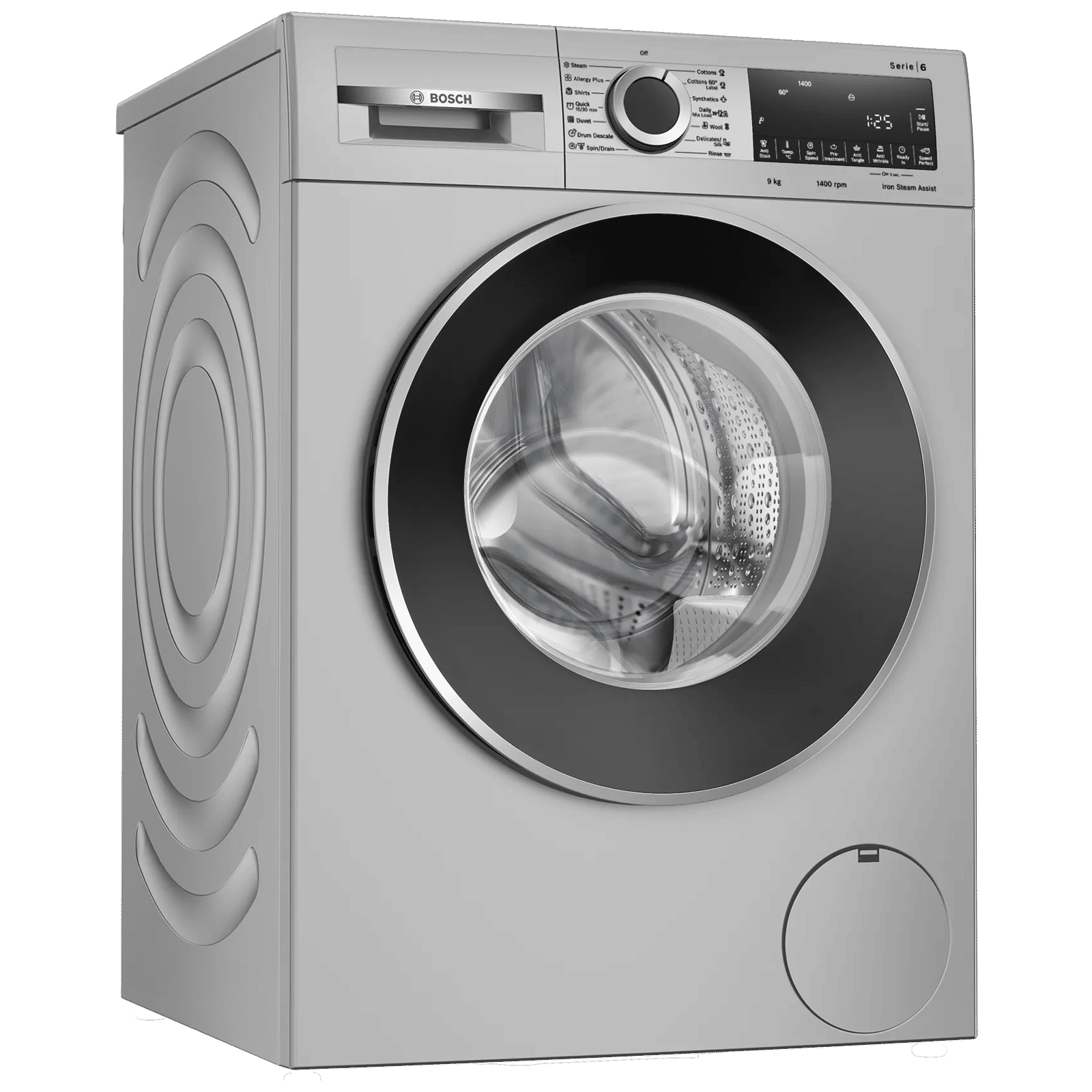BOSCH 9 kg 5 Star Fully Automatic Front Load Washing Machine (Series 6, WGA244ZSIN, Anti Wrinkle Feature, Silver)_5