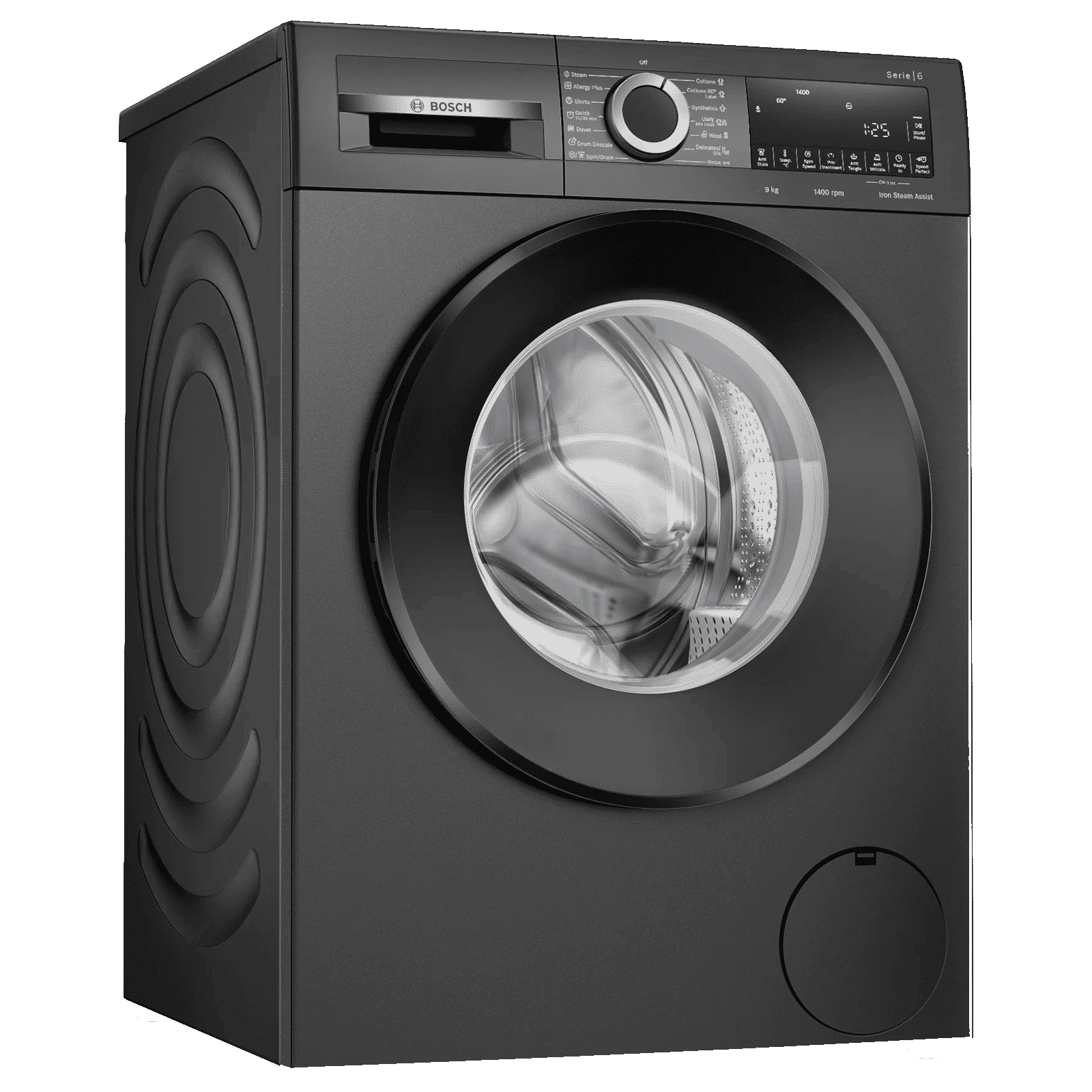 BOSCH 9 kg Fully Automatic Front Load Washing Machine (Series 6, WGA244ZTIN, Anti Wrinkle Feature, Black Grey) BOSCH 9 kg Fully Automatic Front Load Washing Machine (Series 6, WGA244ZTIN, Anti Wrinkle Feature, Black Grey)_5