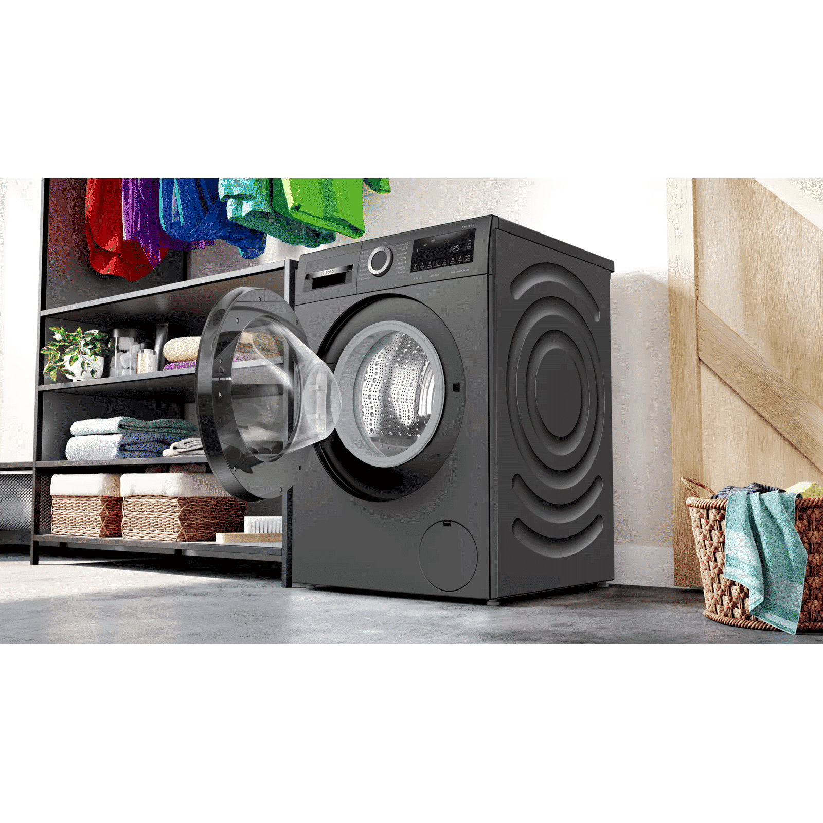 BOSCH 9 kg Fully Automatic Front Load Washing Machine (Series 6, WGA244ZTIN, Anti Wrinkle Feature, Black Grey) BOSCH 9 kg Fully Automatic Front Load Washing Machine (Series 6, WGA244ZTIN, Anti Wrinkle Feature, Black Grey)_8