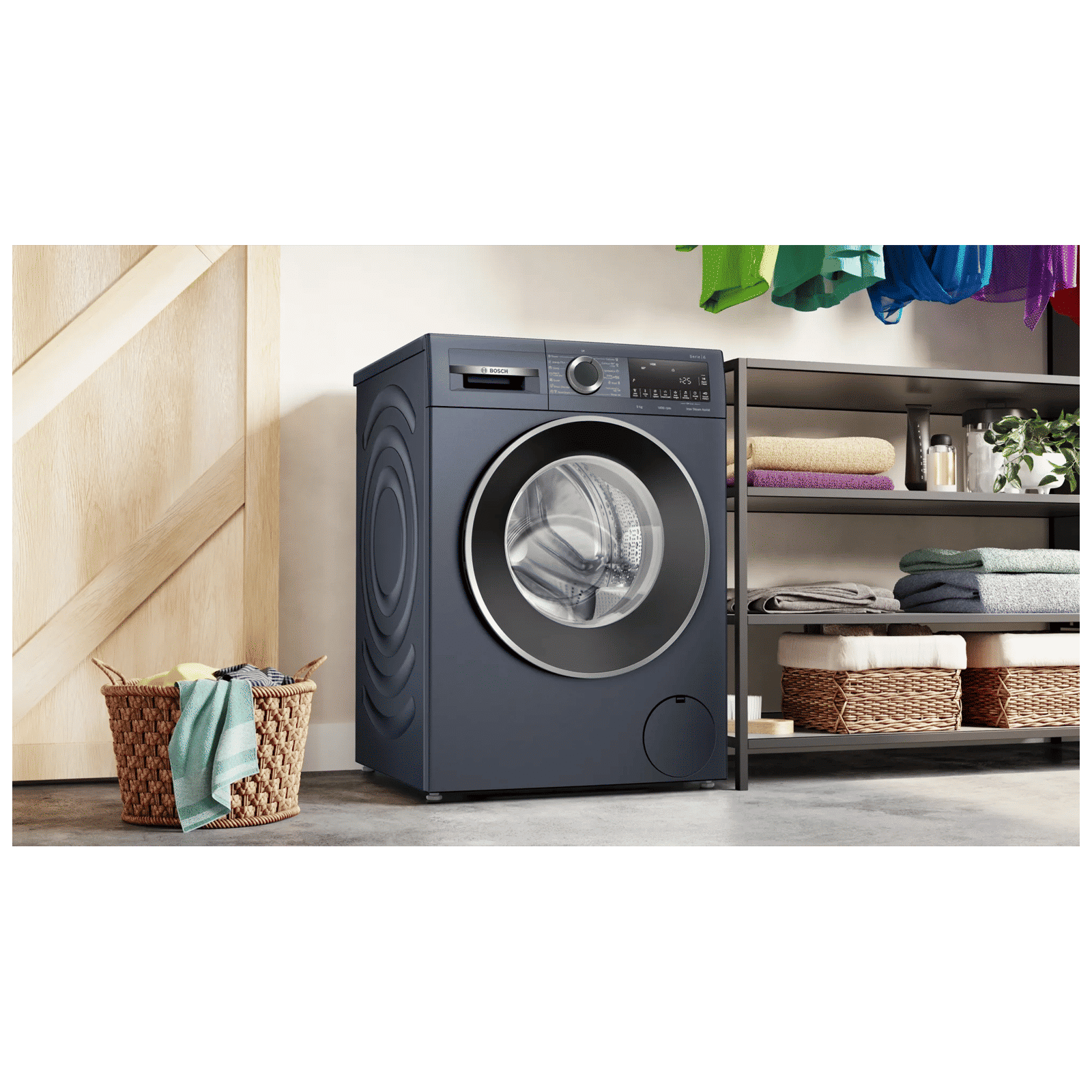 BOSCH 9 kg 5 Star Fully Automatic Front Load Washing Machine (Series 6, WGA244ZPIN, Anti Wrinkle Feature, Dark Lake)_7