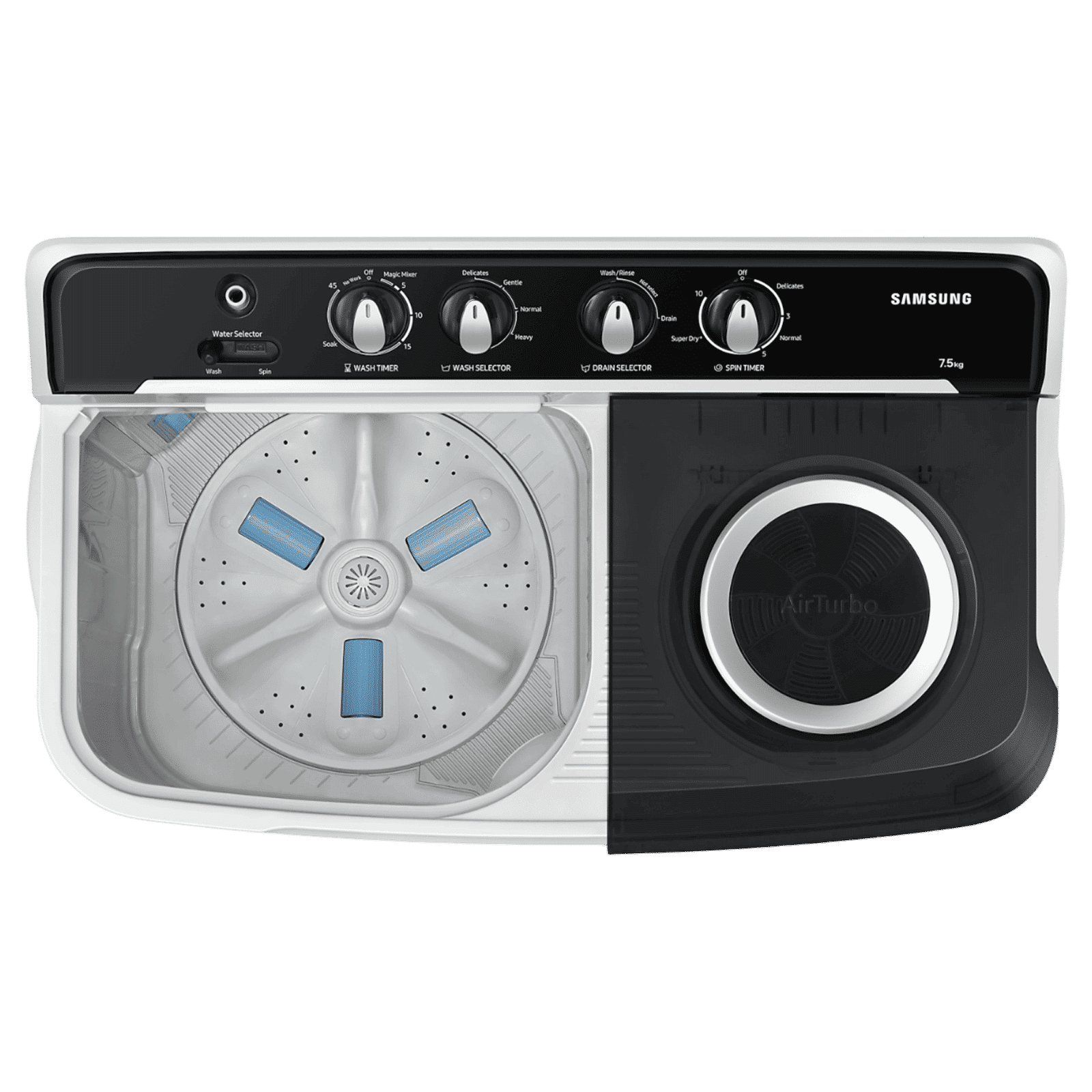 SAMSUNG 9 kg 5 Star Semi Automatic Washing Machine with Hexa Storm Pulsator (WT90C4260GG/TL, Light Grey)_8