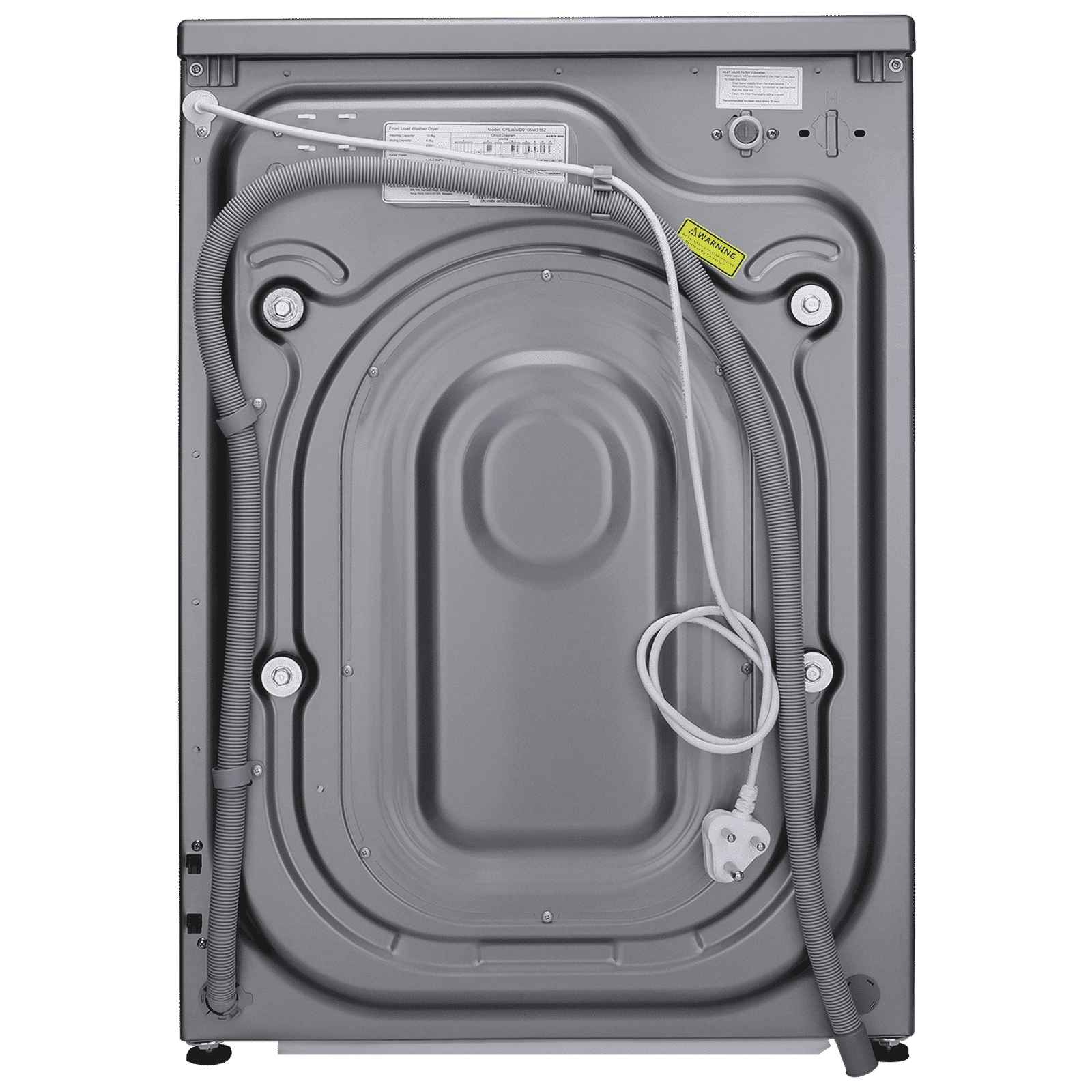 Croma 10/6 kg Inverter Fully Automatic Front Load Washer Dryer (CRLWWD0106W3162, In-built Heater, Grey) Croma 10/6 kg Inverter Fully Automatic Front Load Washer Dryer (CRLWWD0106W3162, In-built Heater, Grey)_10