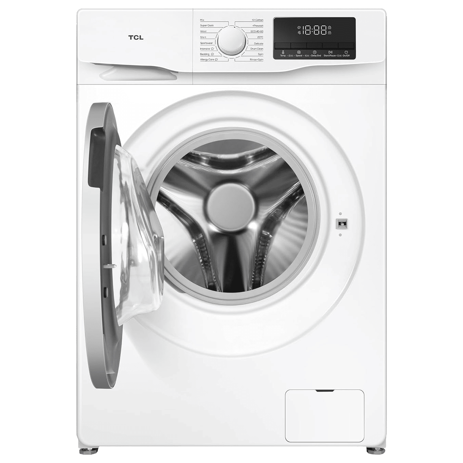TCL 8.5 kg 5 Star Fully Automatic Front Load Washing Machine (TWF85-P6S, Honeycomb Drum, White)_4