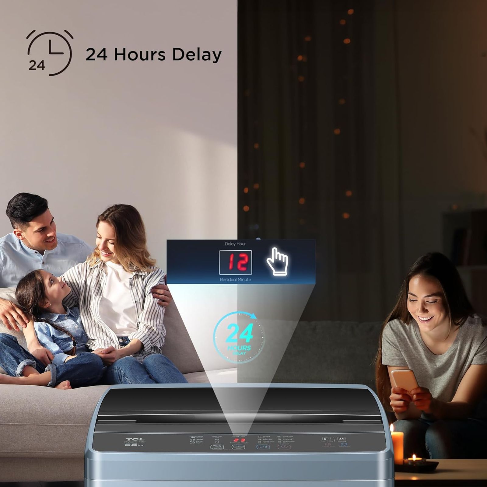 TCL 6 kg 5 Star Fully Automatic Top Load Washing Machine (TWA60-F3G, Honeycomb Drum, Dark Gray) TCL 6 kg 5 Star Fully Automatic Top Load Washing Machine (TWA60-F3G, Honeycomb Drum, Dark Gray)_9