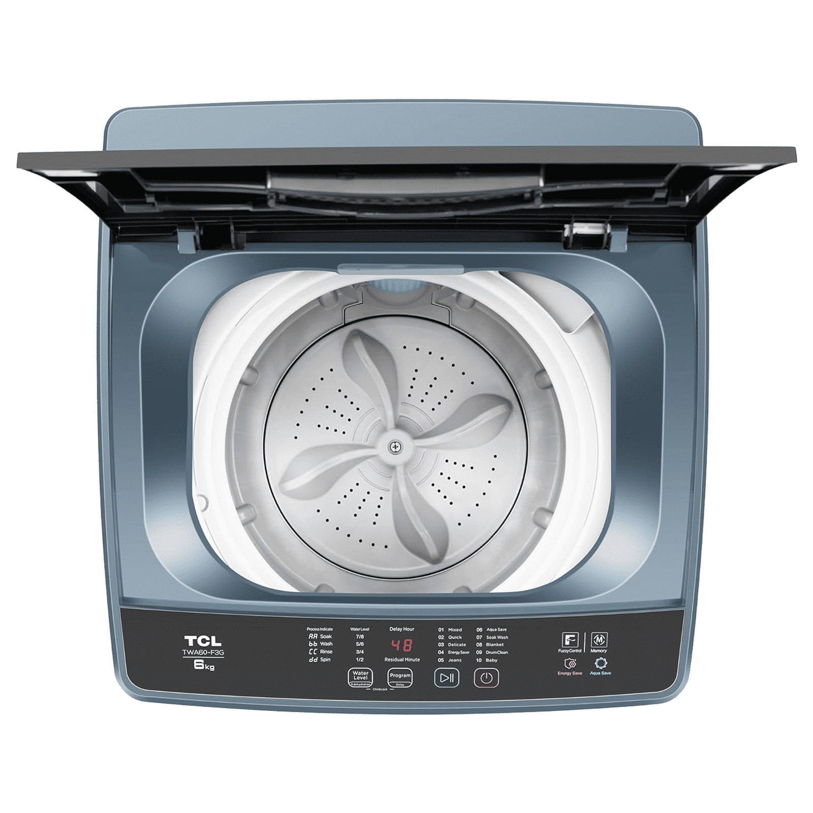 TCL 6 kg 5 Star Fully Automatic Top Load Washing Machine (TWA60-F3G, Honeycomb Drum, Dark Gray) TCL 6 kg 5 Star Fully Automatic Top Load Washing Machine (TWA60-F3G, Honeycomb Drum, Dark Gray)_5