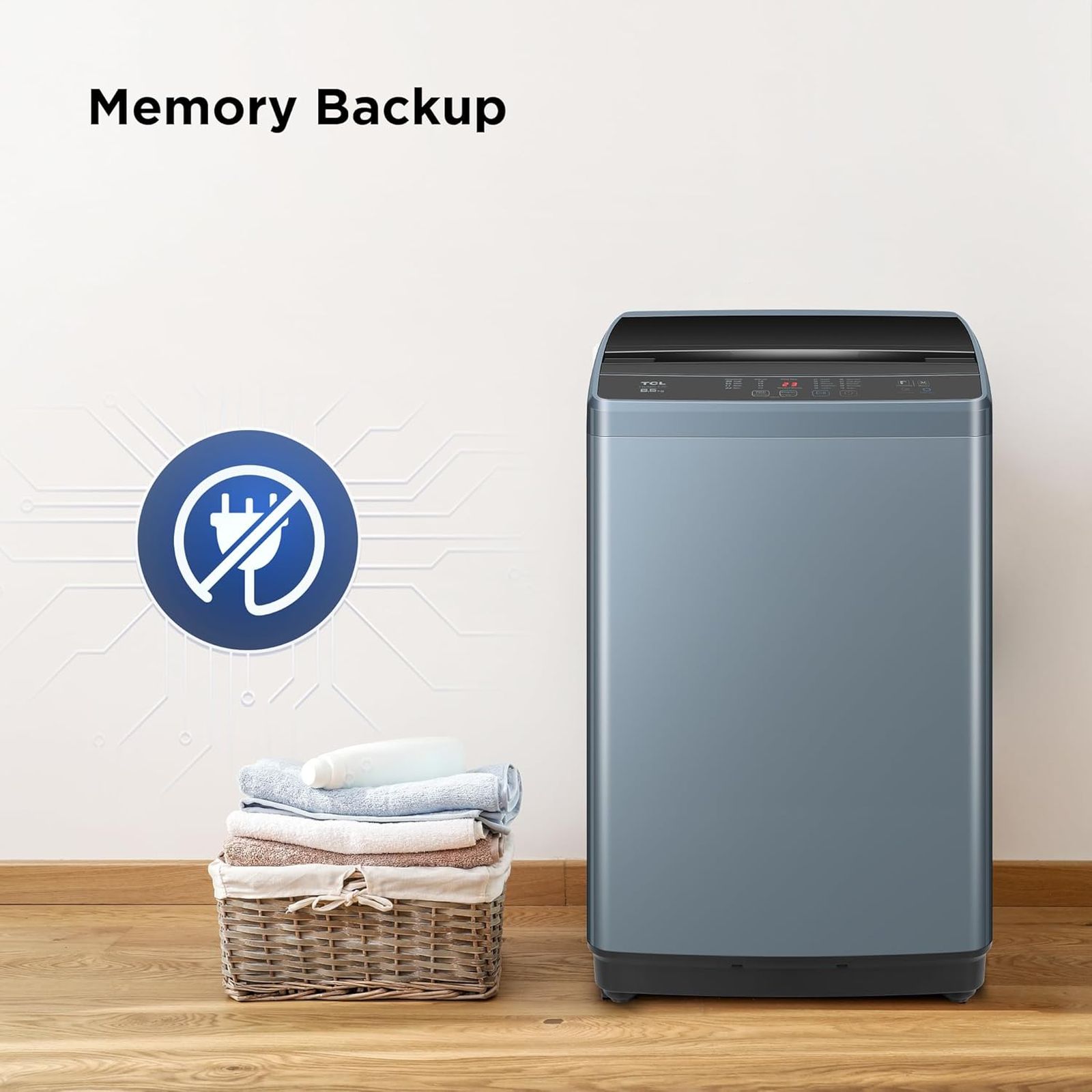 TCL 6.5 kg 5 Star Fully Automatic Top Load Washing Machine (TWA65-F3G, Honeycomb Drum, Dark Grey) TCL 6.5 kg 5 Star Fully Automatic Top Load Washing Machine (TWA65-F3G, Honeycomb Drum, Dark Grey)_8