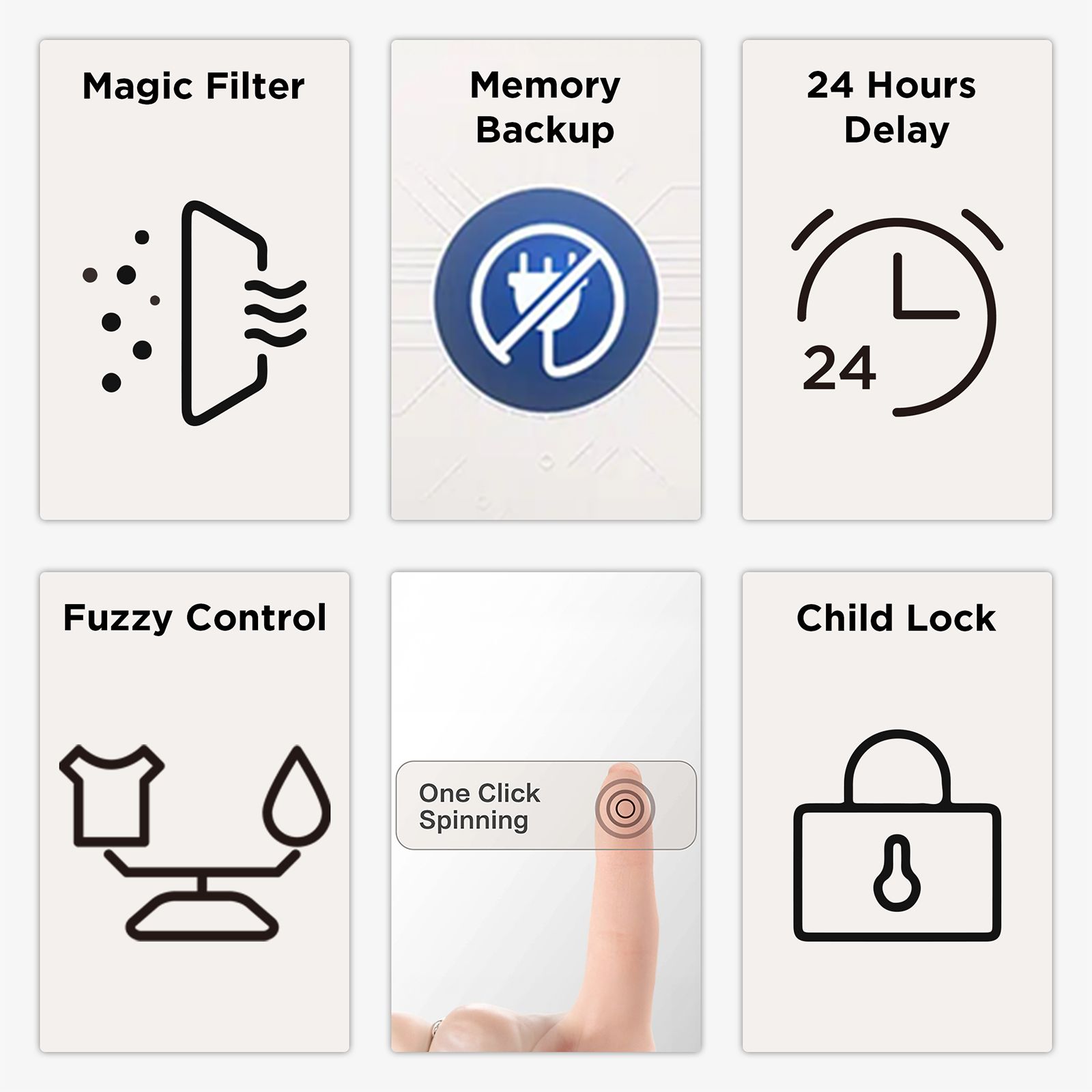 TCL 6.5 kg 5 Star Fully Automatic Top Load Washing Machine (TWA65-F3G, Honeycomb Drum, Dark Grey) TCL 6.5 kg 5 Star Fully Automatic Top Load Washing Machine (TWA65-F3G, Honeycomb Drum, Dark Grey)_15