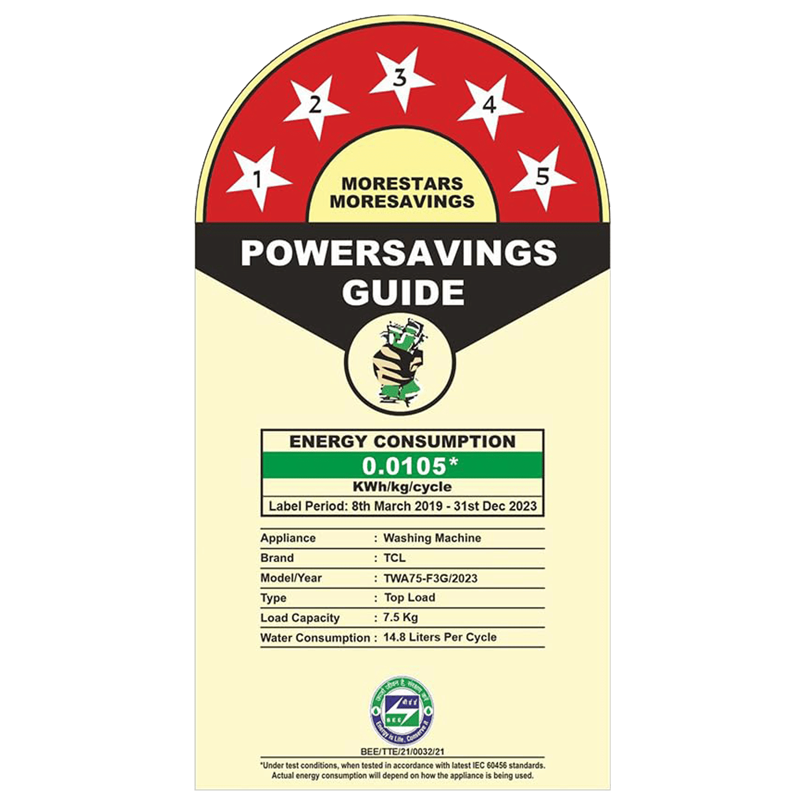 TCL 7.5 kg 5 Star Fully Automatic Top Load Washing Machine (TWA75-F3G, Honeycomb Drum, Dark Grey)_7