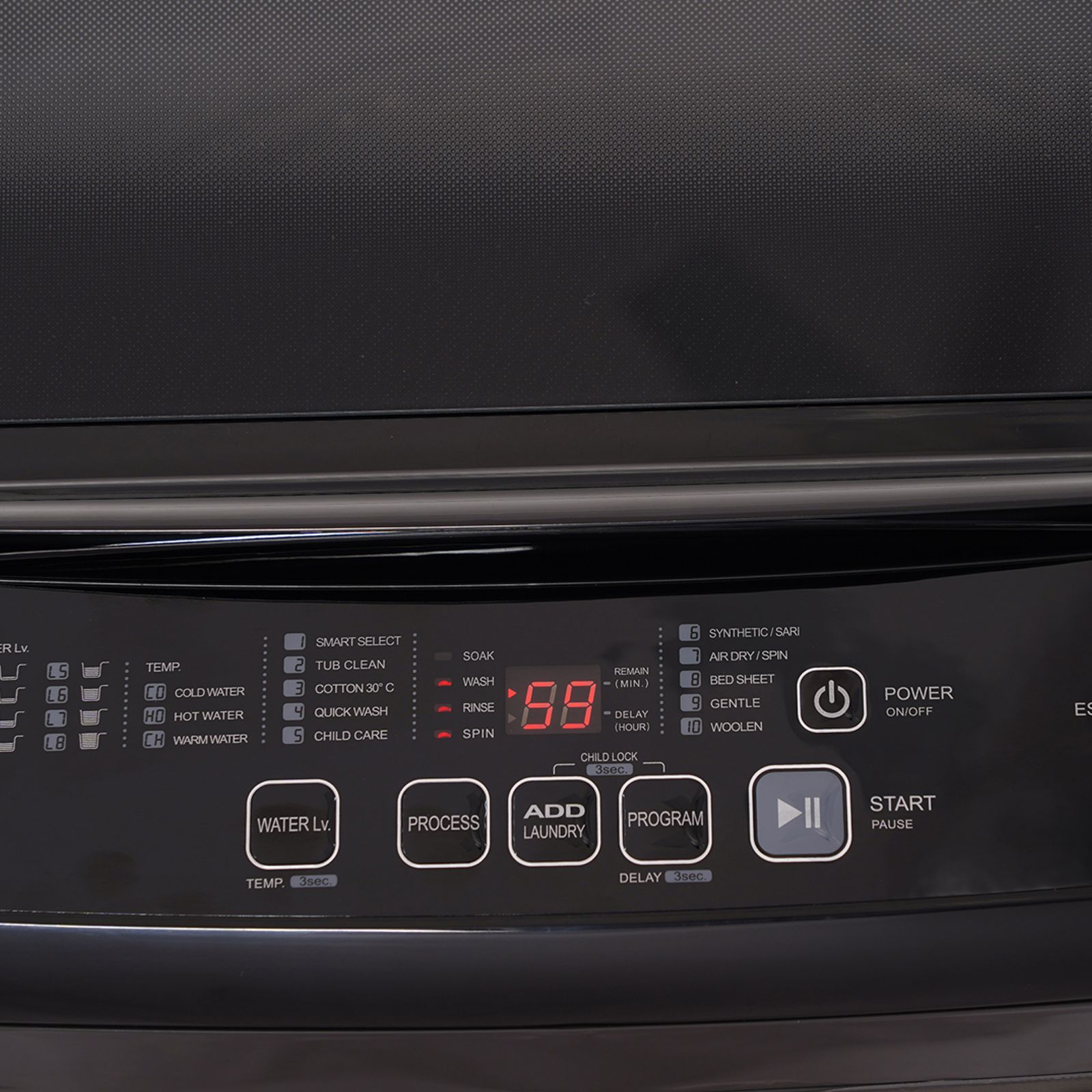 SHARP 7.5 kg 5 Star Fully Automatic Top Load Washing Machine (ES-T75N-BK, Stainless Steel Insert Pulsator, Midnight Black)_4