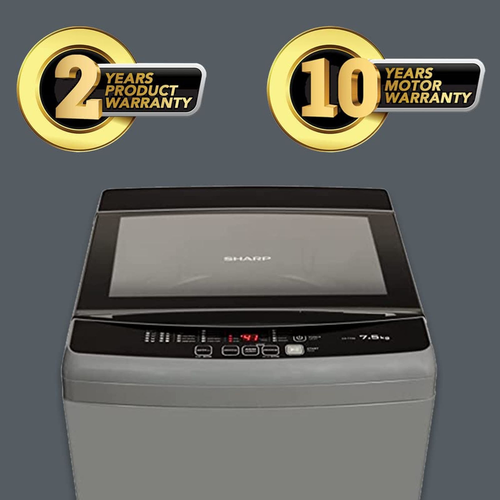 SHARP 7.5 kg 5 Star Fully Automatic Top Load Washing Machine (EST75NGY, Dual Inlet, Inox Grey)_5