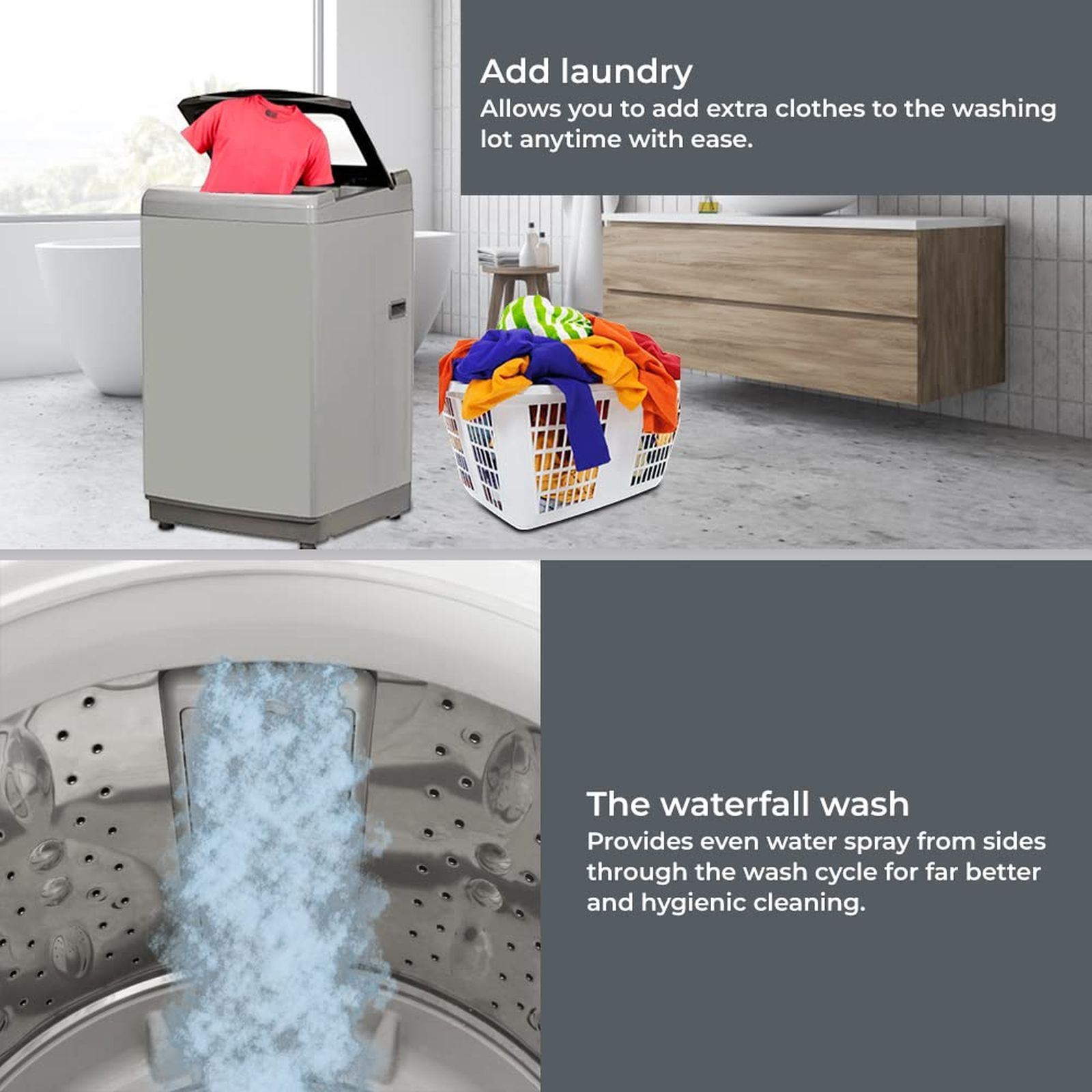 SHARP 7.5 kg 5 Star Fully Automatic Top Load Washing Machine (EST75NGY, Dual Inlet, Inox Grey)_8